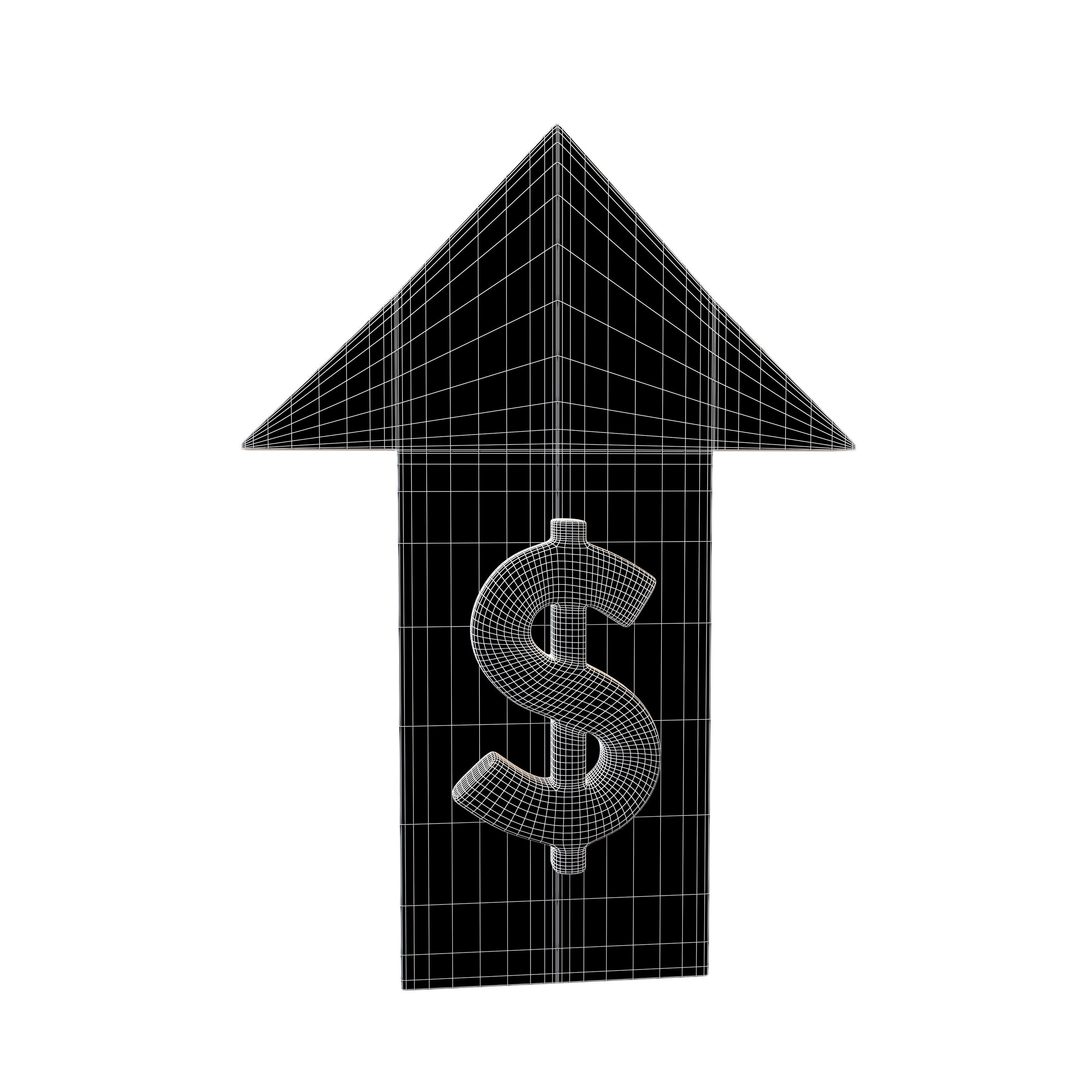 Price Up Symbol V1 002 Low-poly 3D model_4