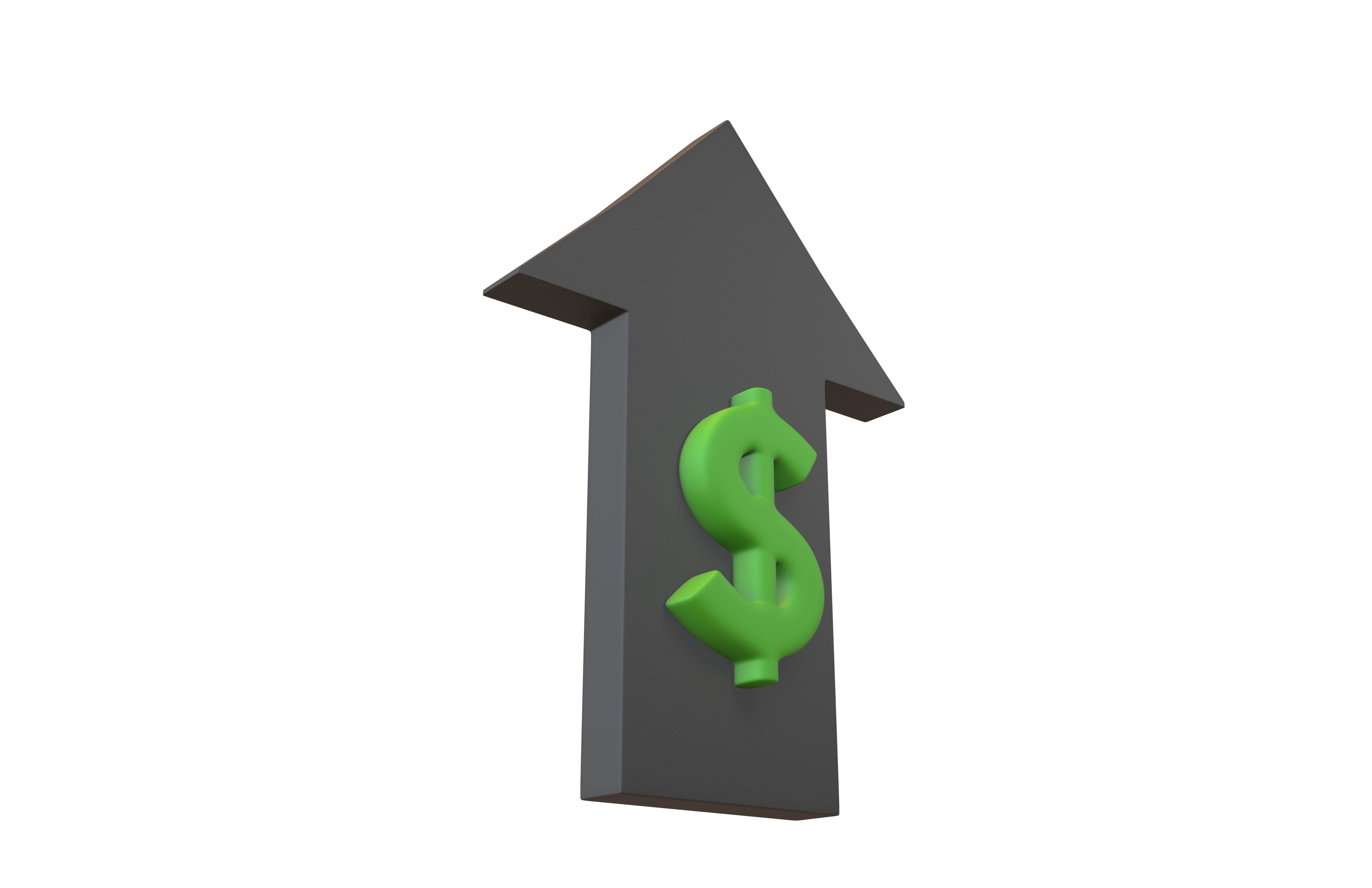 Price Up Symbol V1 002 Low-poly 3D model_1