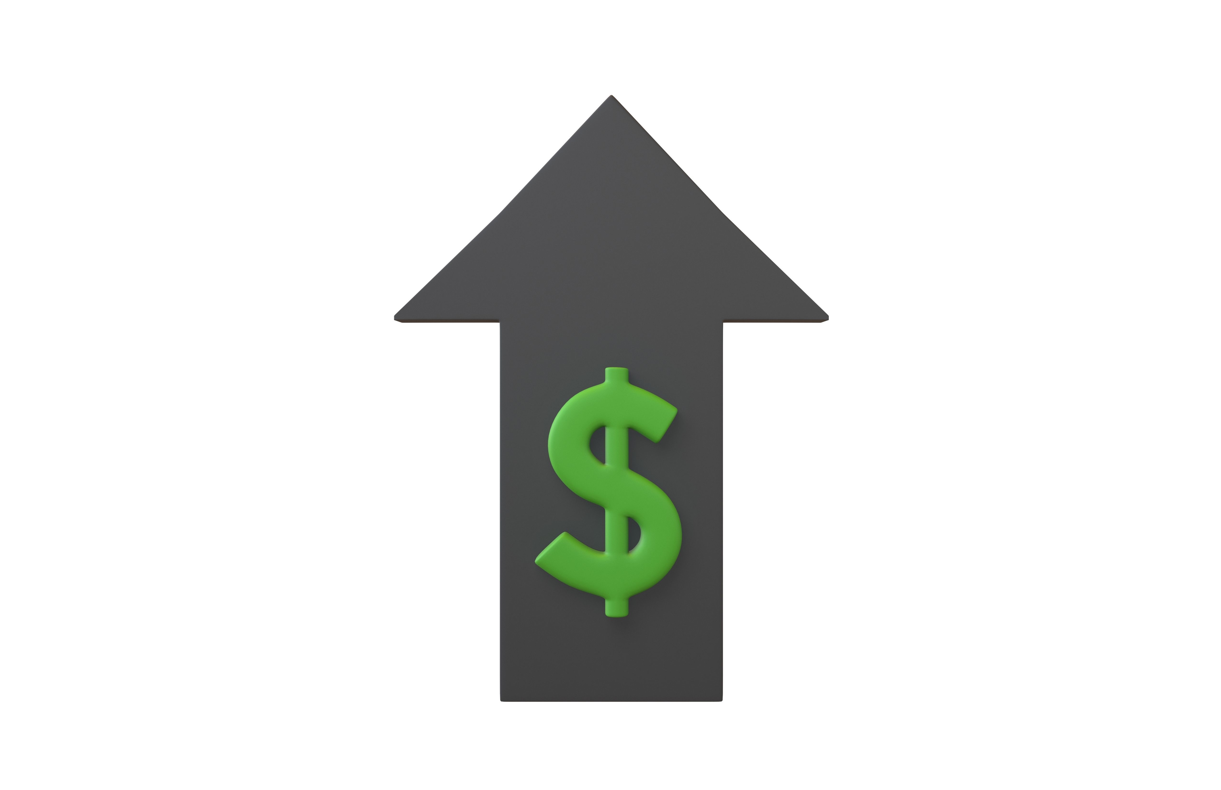 Price Up Symbol V1 002 Low-poly 3D model_2