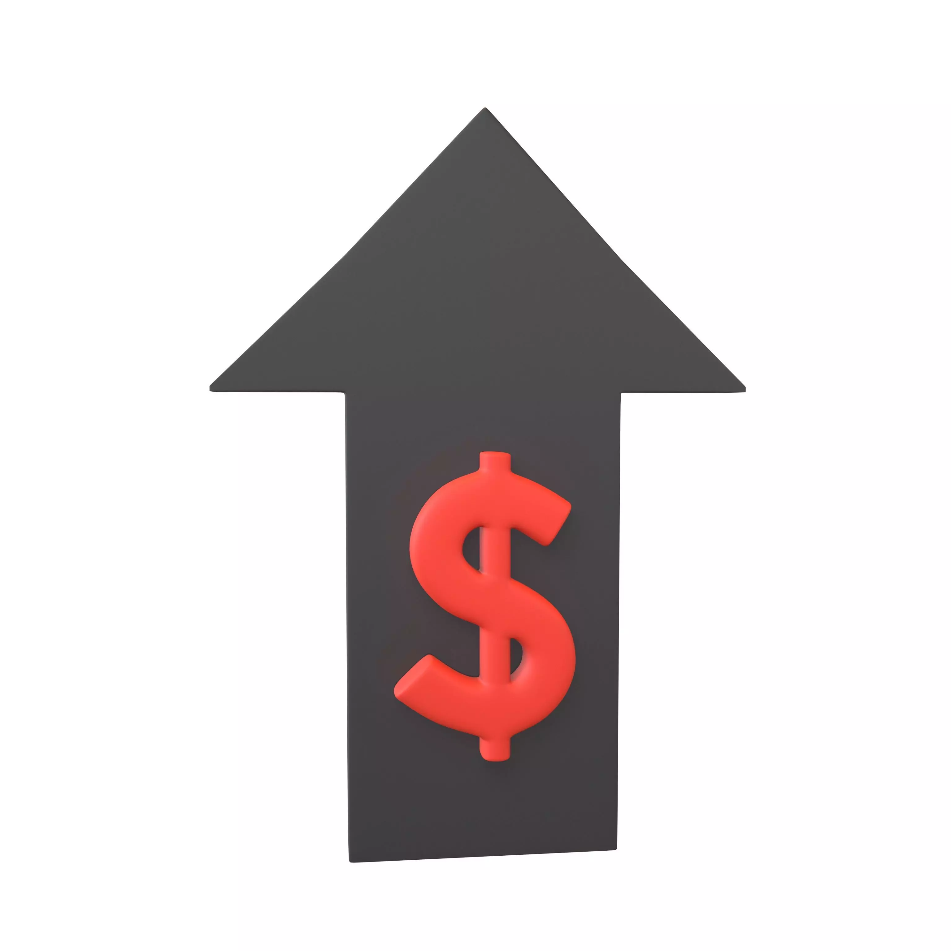 Price Up Symbol V1 003 Low-poly 3D model_0