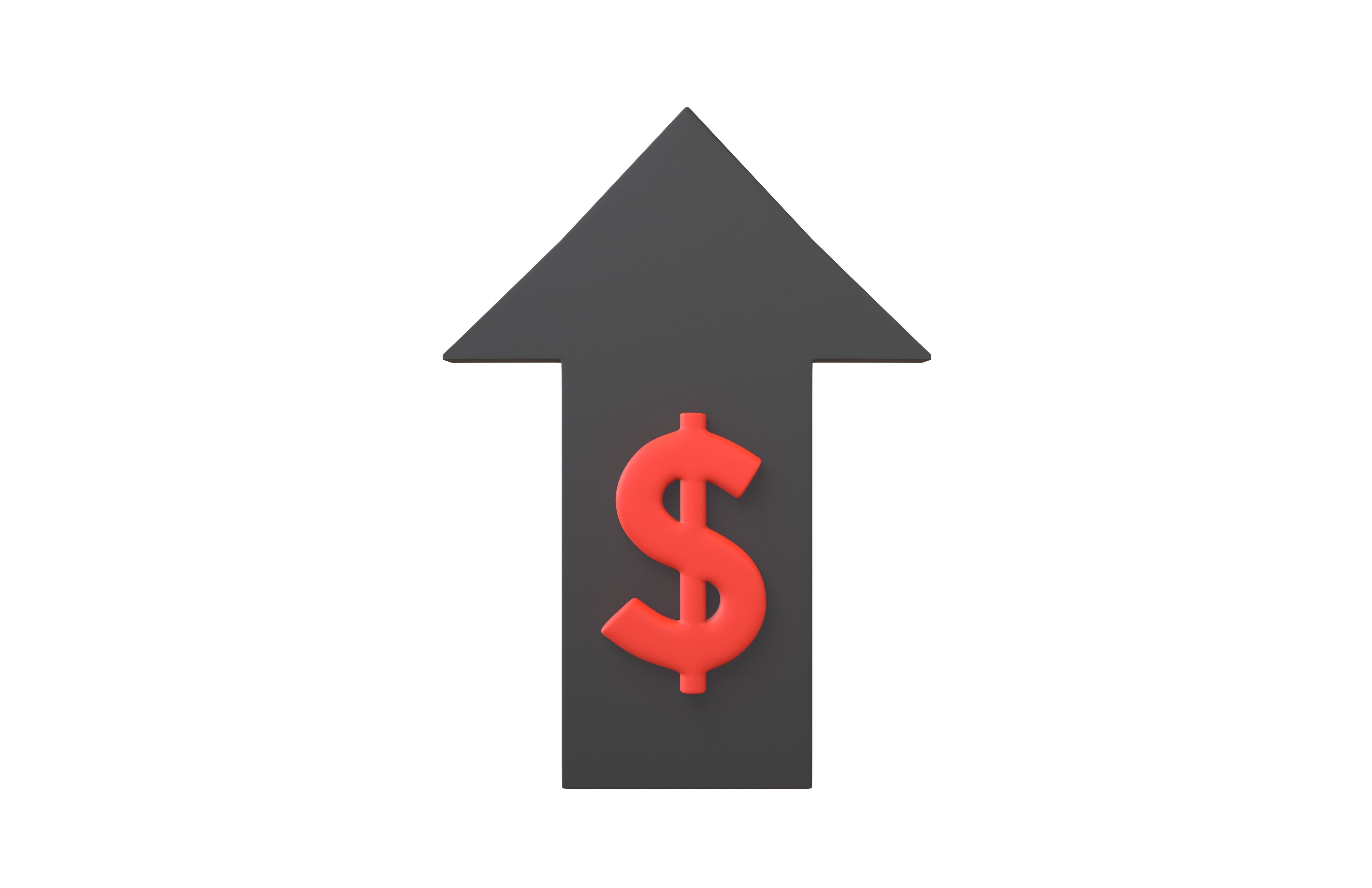 Price Up Symbol V1 003 Low-poly 3D model_3