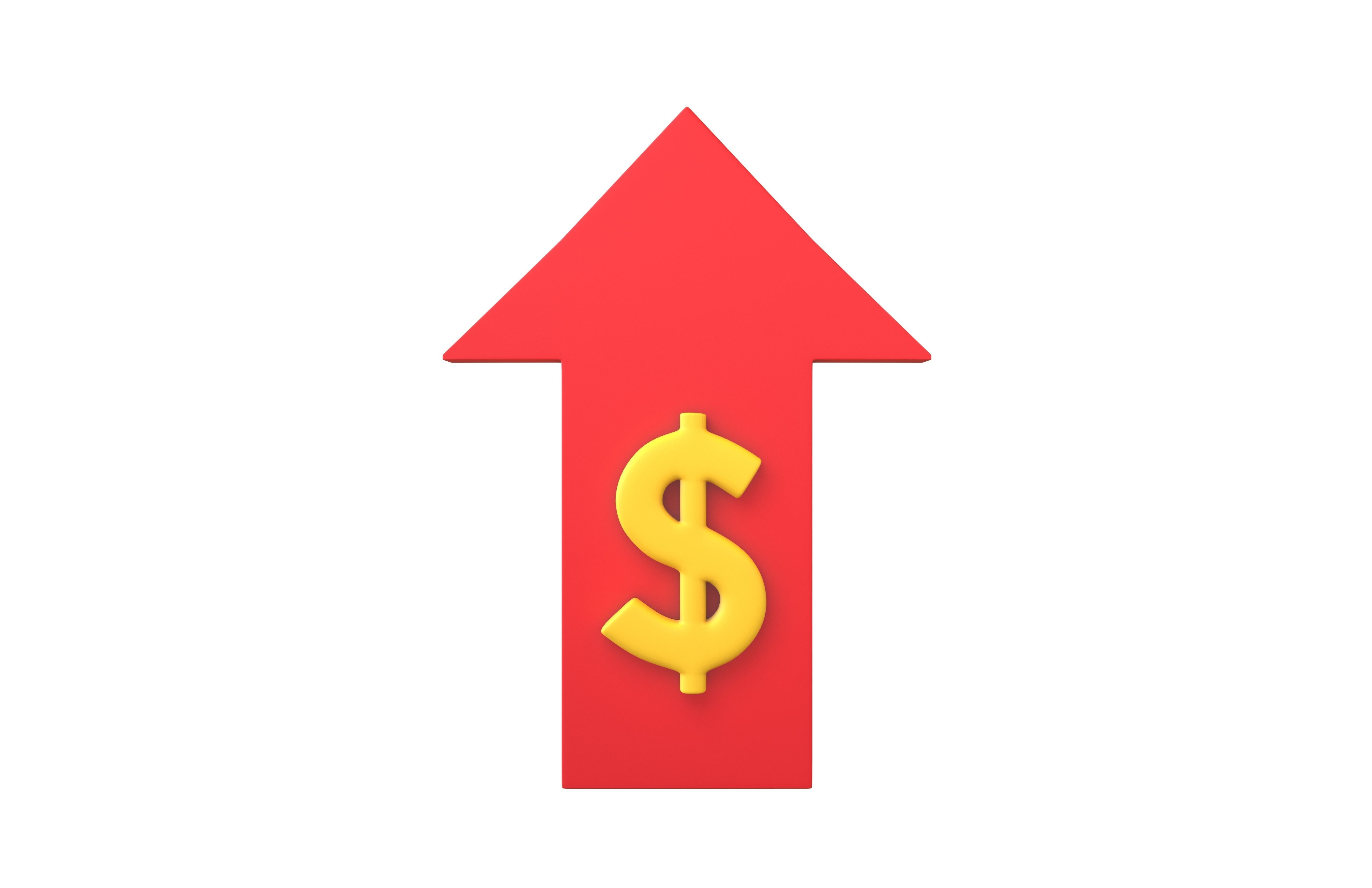 Price Up Symbol V1 004 Low-poly 3D model_1