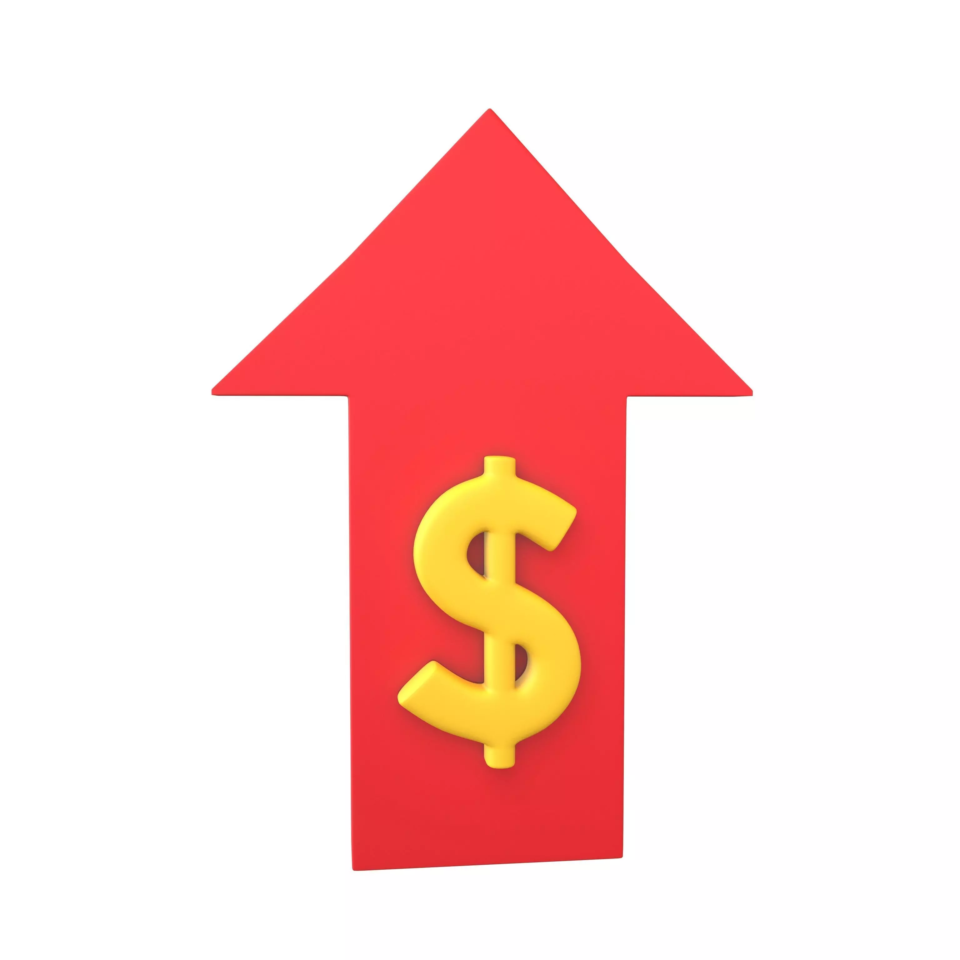 Price Up Symbol V1 004 Low-poly 3D model_0