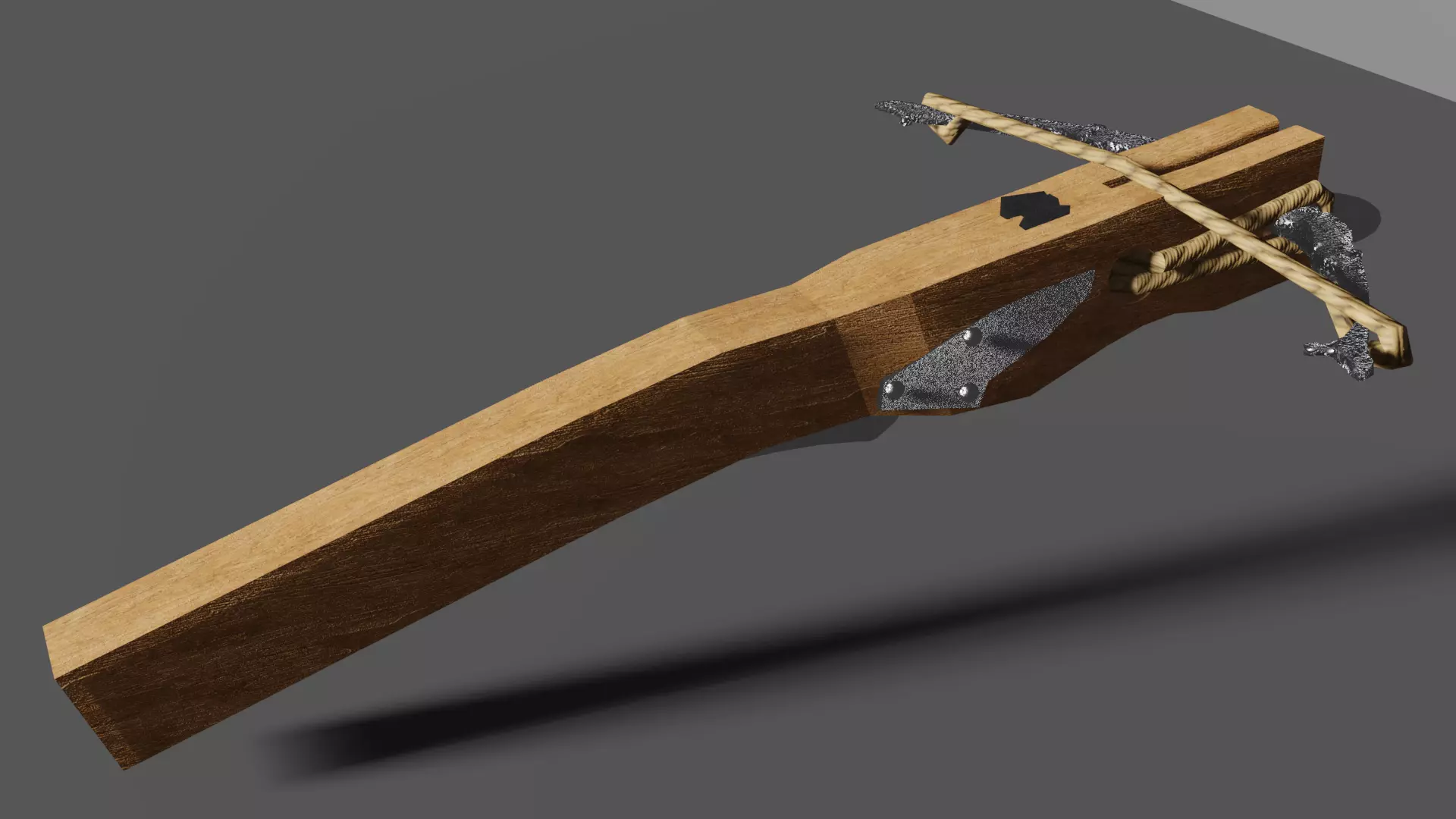 Crossbow v1 Low-poly 3D model_0