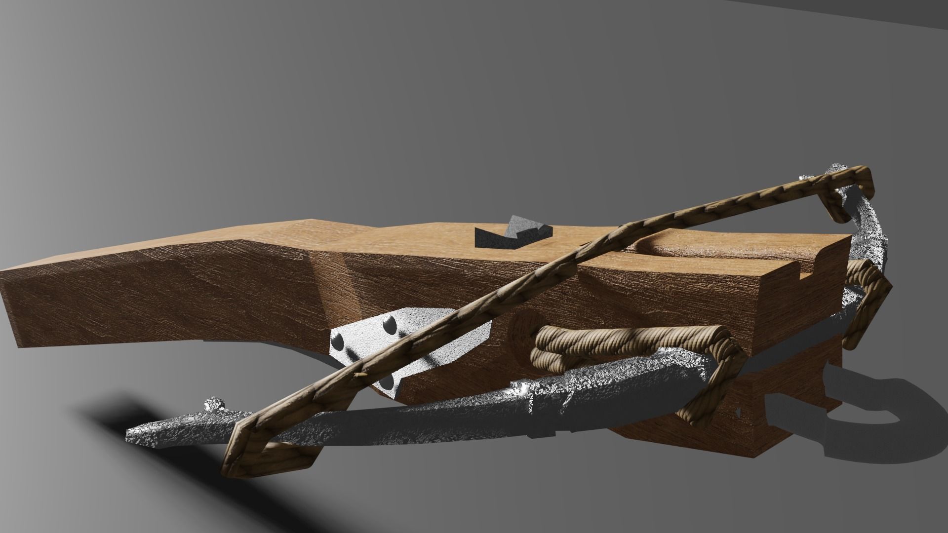 Crossbow v1 Low-poly 3D model_1