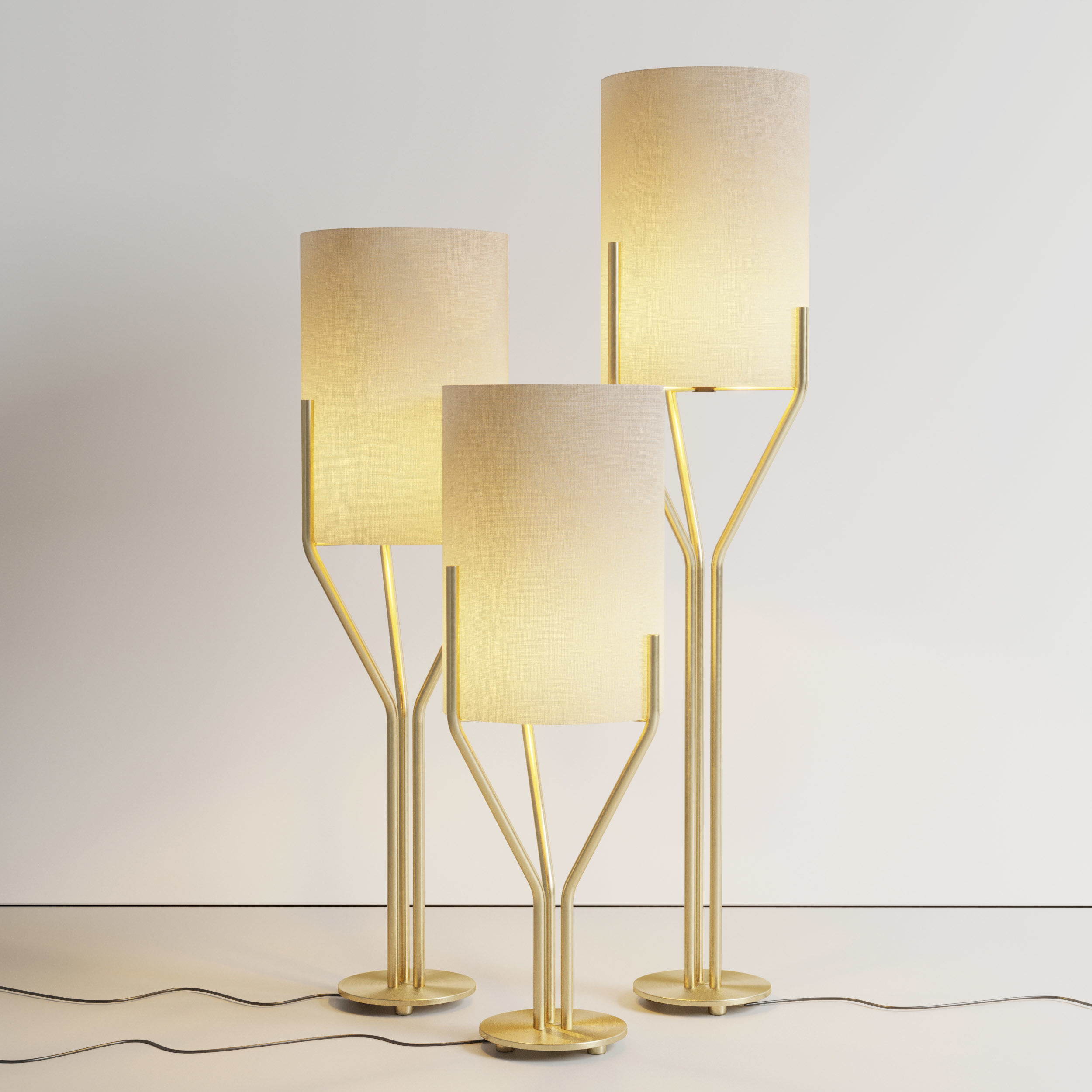 Arborescence Floor Lamp Low-poly 3D model_1