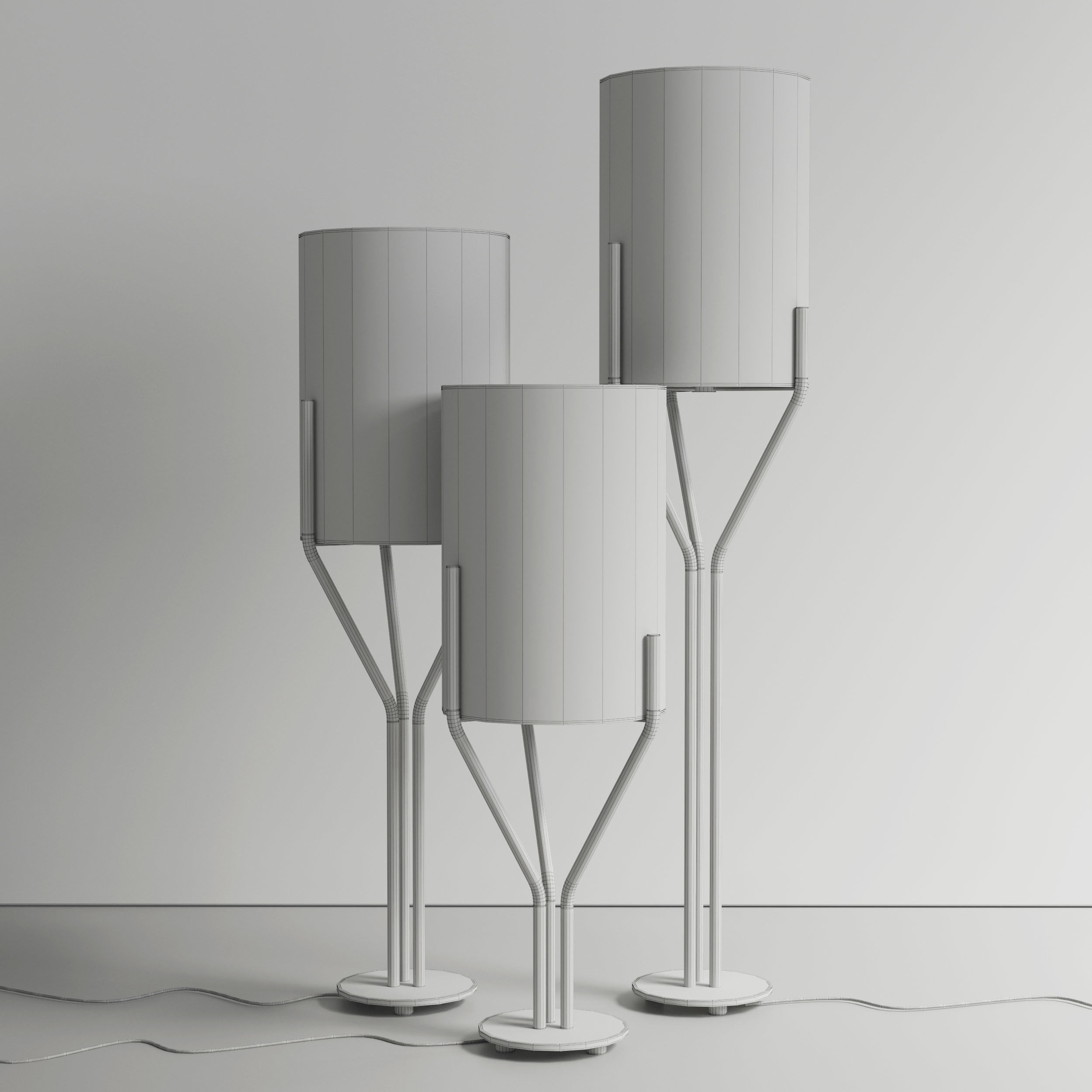 Arborescence Floor Lamp Low-poly 3D model_6