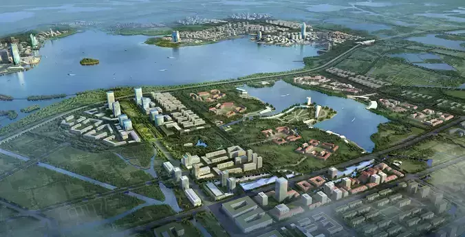 3Dmax fashion city commercial square building 287