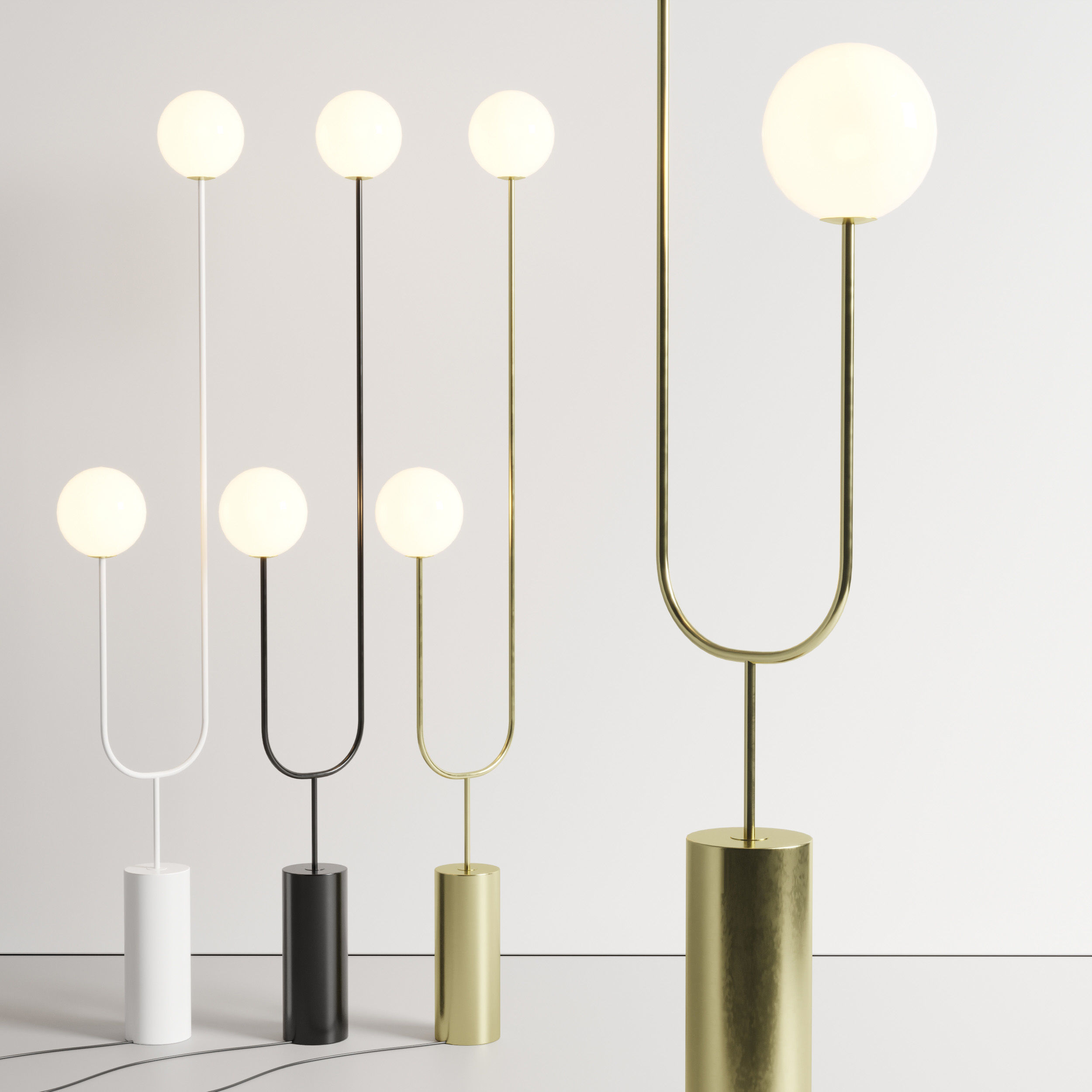 lxia 73 tree floor lamp Low-poly 3D model_2