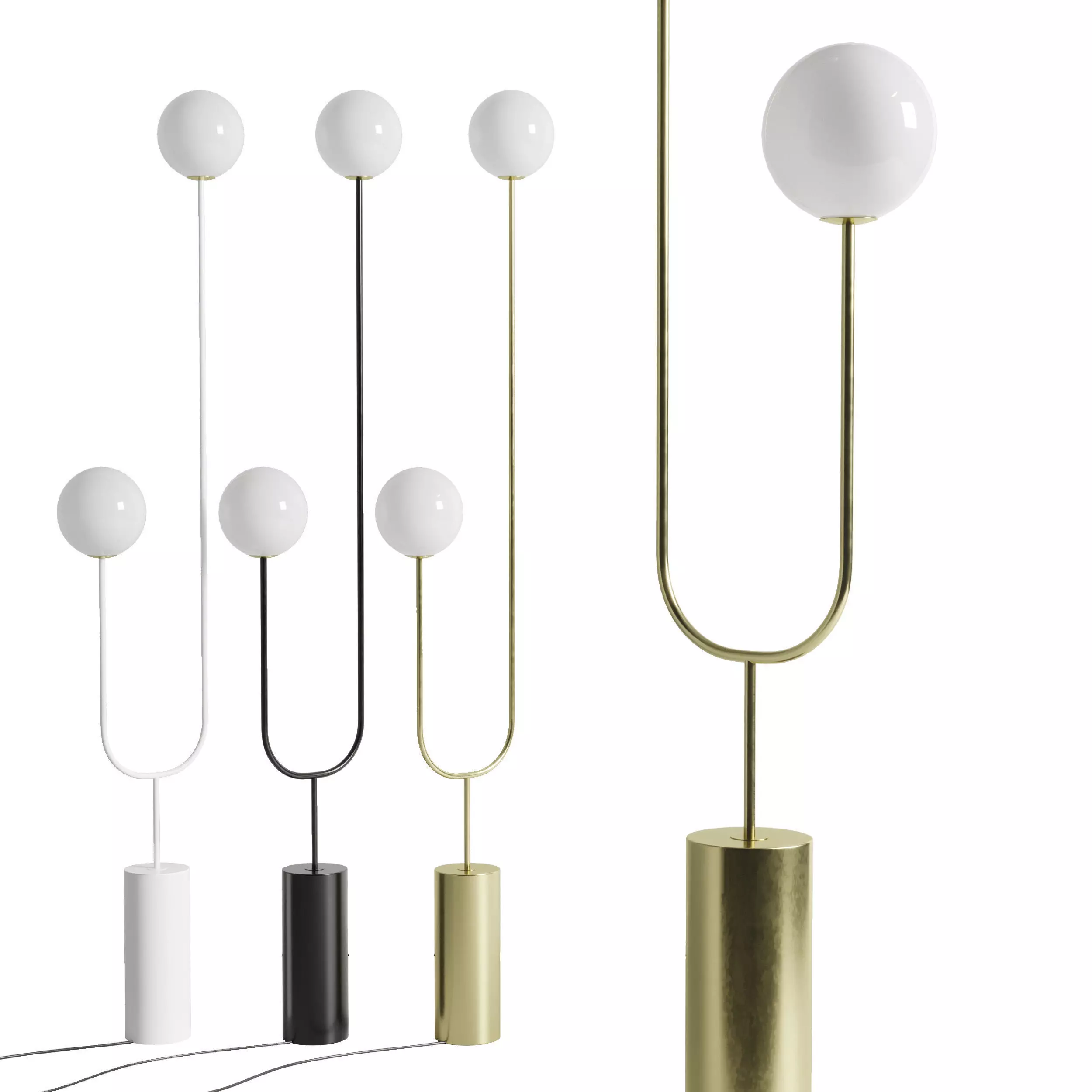 lxia 73 tree floor lamp Low-poly 3D model_0