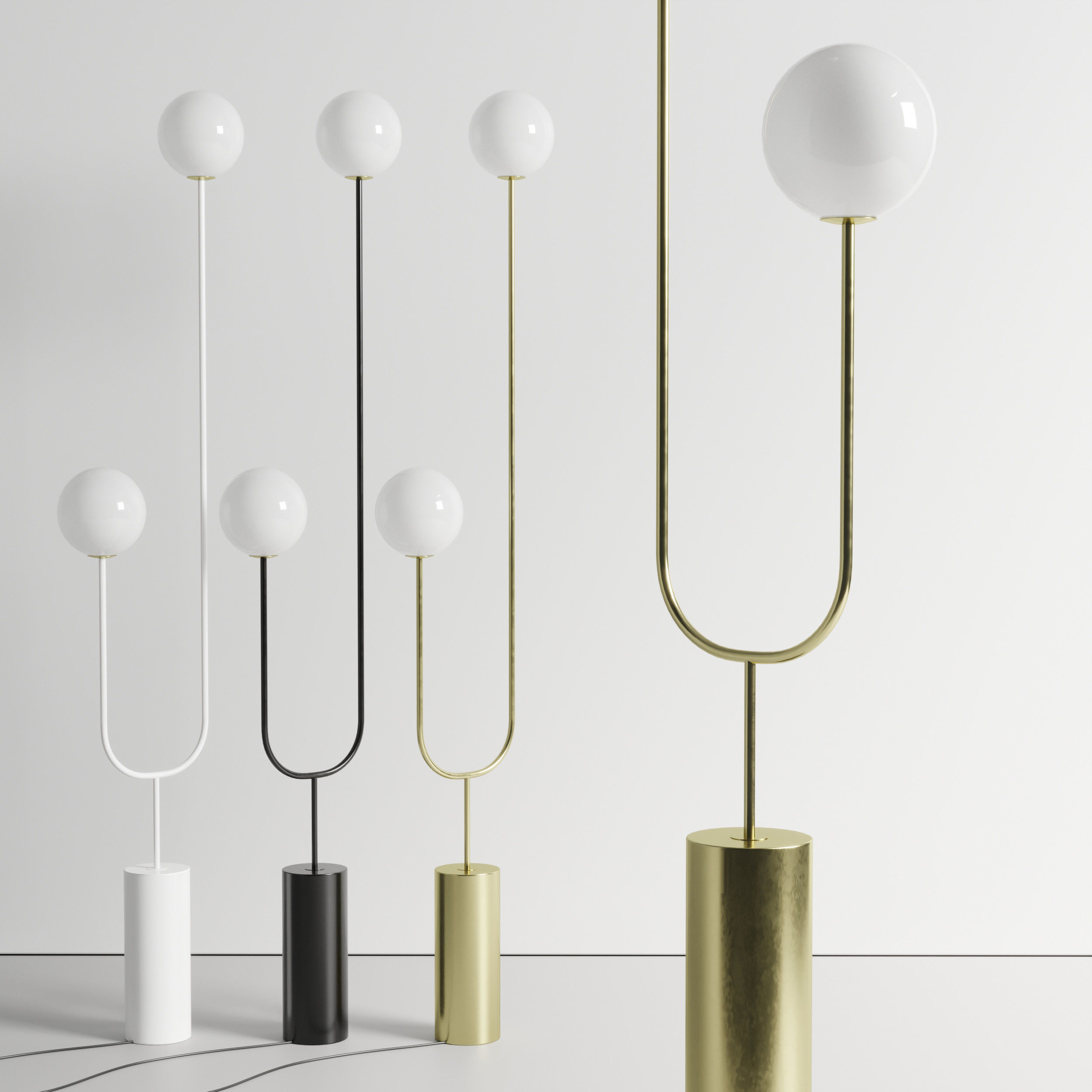 lxia 73 tree floor lamp Low-poly 3D model_1