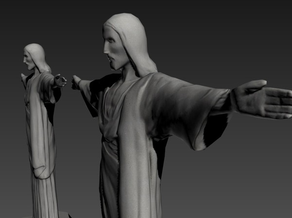 Cristo Redentor Christ the Redeemer - Low-poly Low-poly 3D model_3