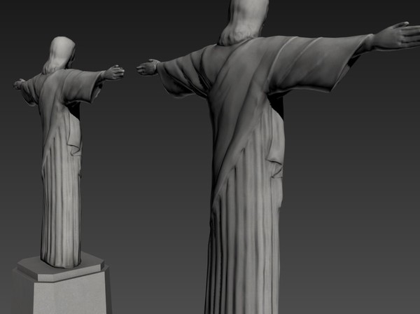 Cristo Redentor Christ the Redeemer - Low-poly Low-poly 3D model_1
