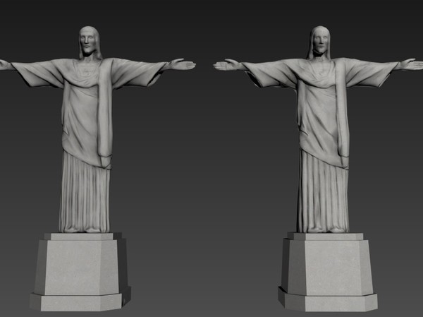 Cristo Redentor Christ the Redeemer - Low-poly Low-poly 3D model_4