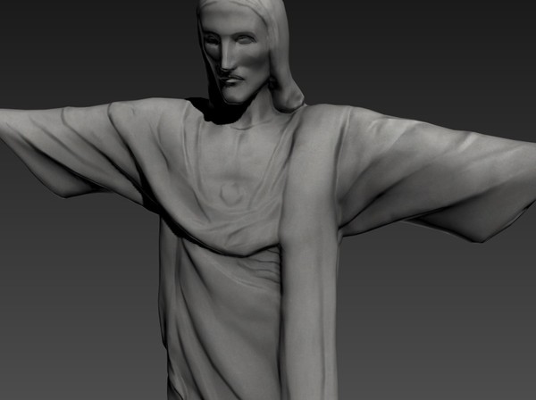 Cristo Redentor Christ the Redeemer - Low-poly Low-poly 3D model_2