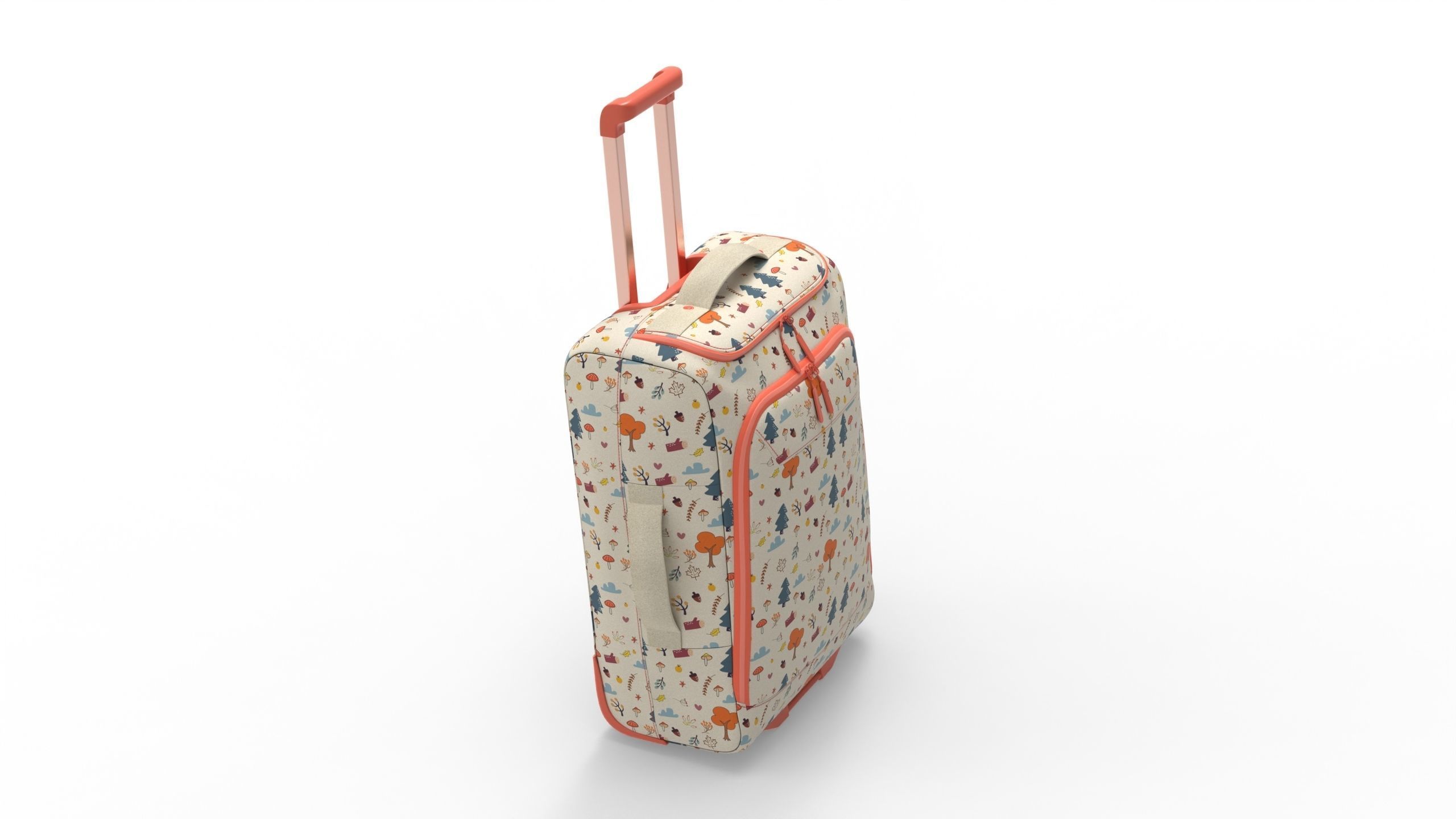 Travel Bag Low-poly 3D model_8