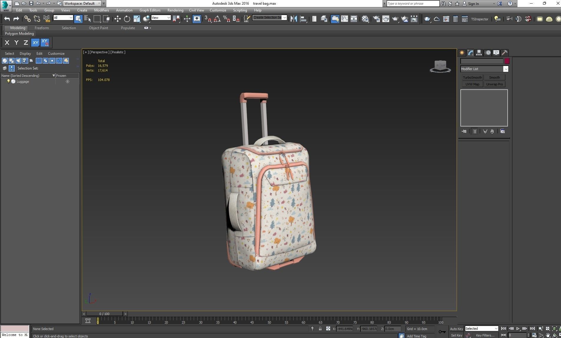 Travel Bag Low-poly 3D model_21