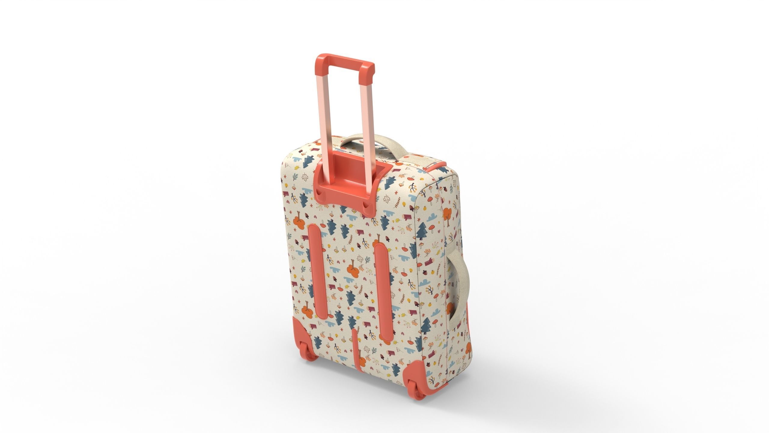 Travel Bag Low-poly 3D model_9