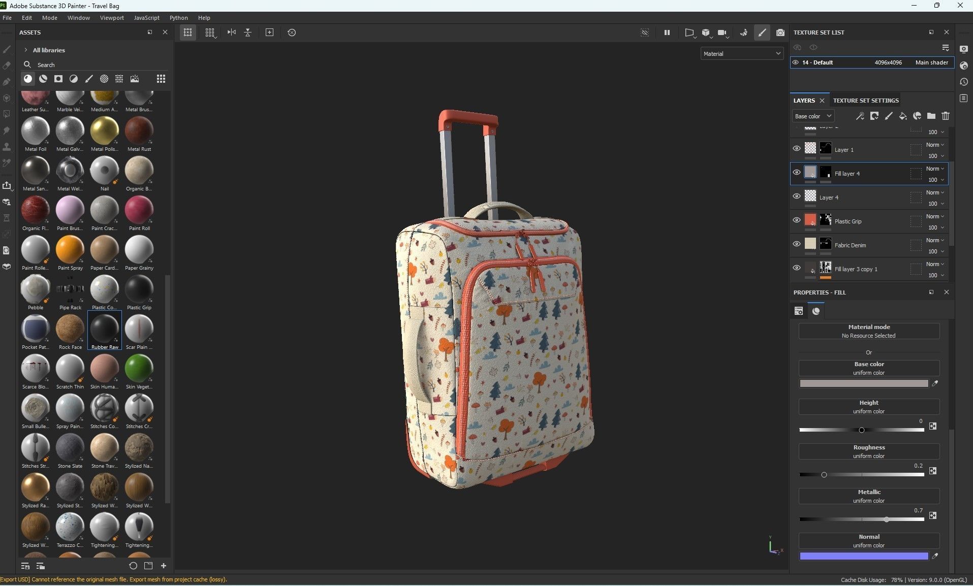 Travel Bag Low-poly 3D model_23