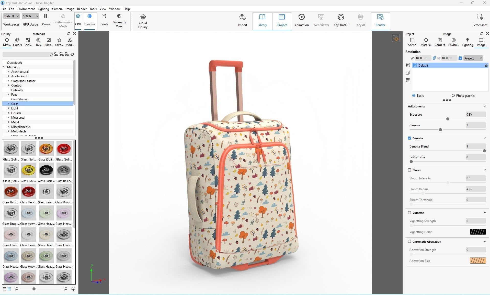 Travel Bag Low-poly 3D model_20