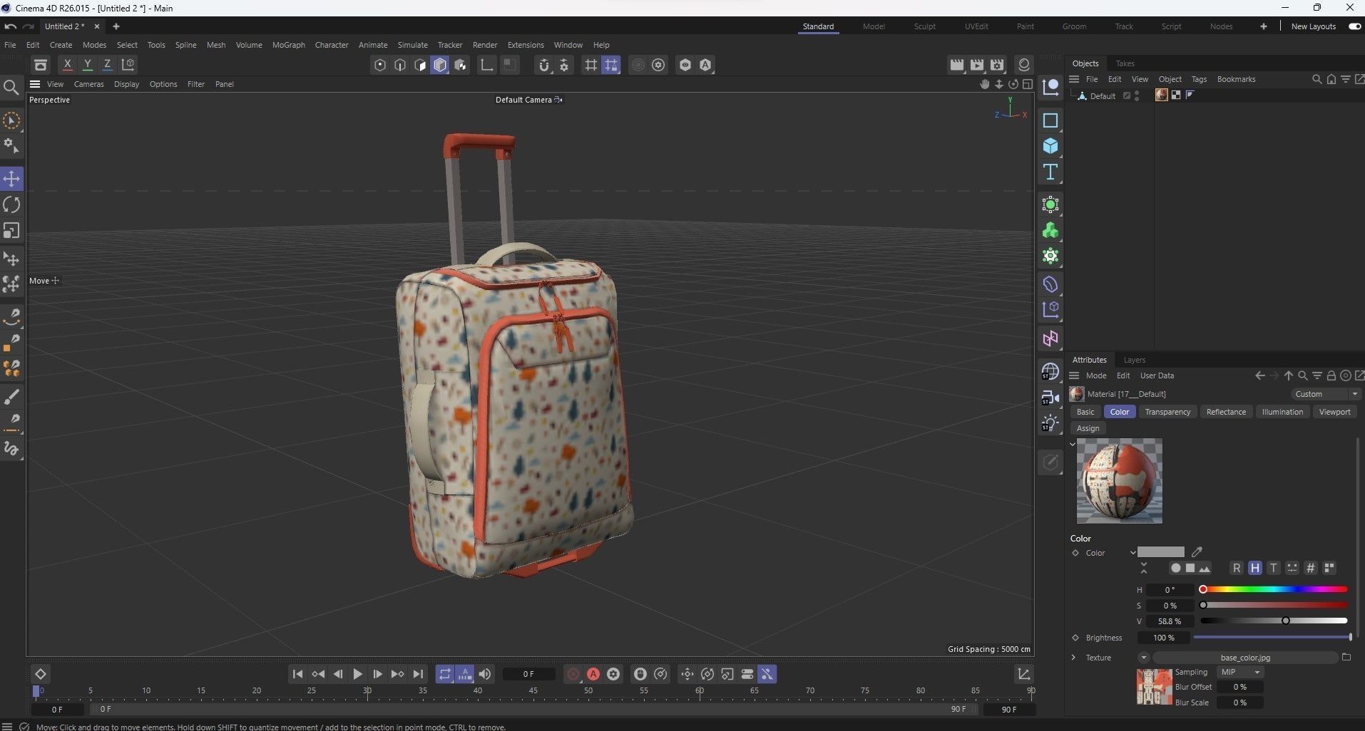 Travel Bag Low-poly 3D model_19