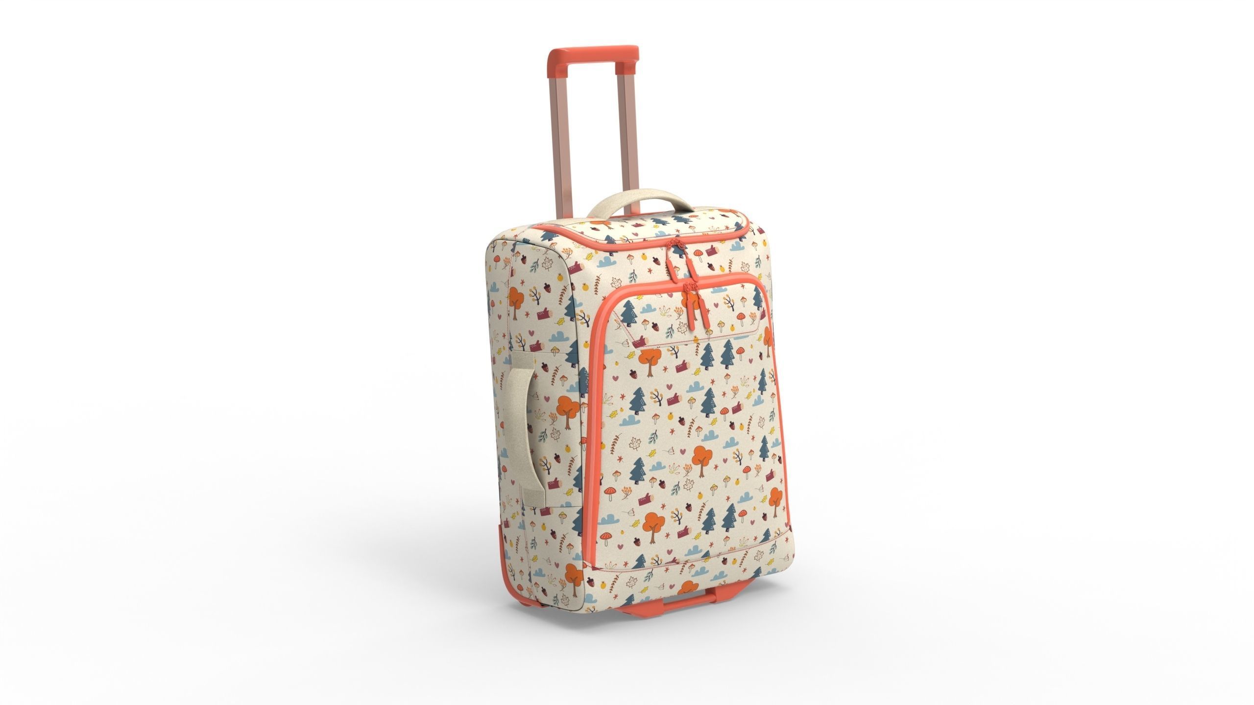 Travel Bag Low-poly 3D model_1