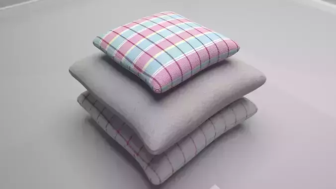 Three 3D pillows Free 3D model