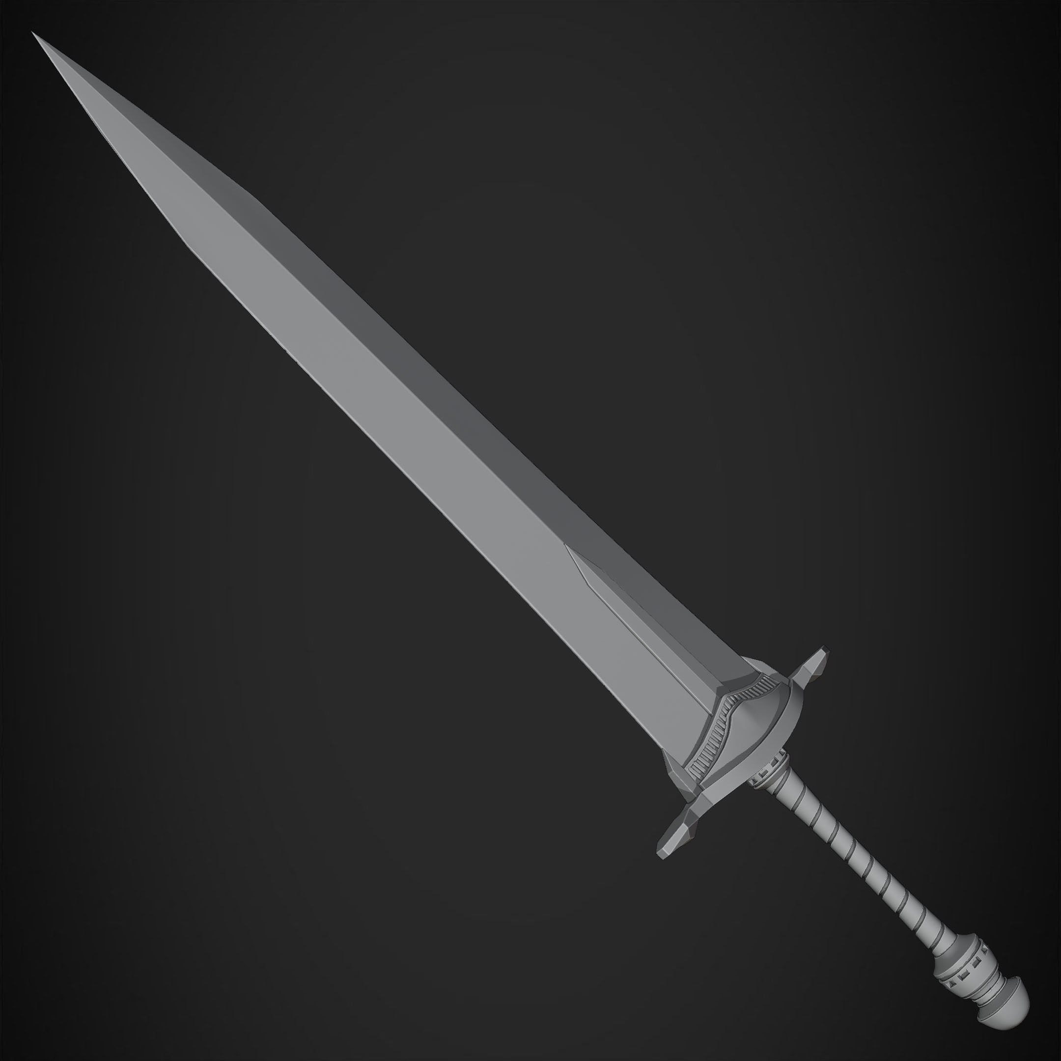 Dark Souls Moonlight GreatSword for Cosplay 3D print model_15