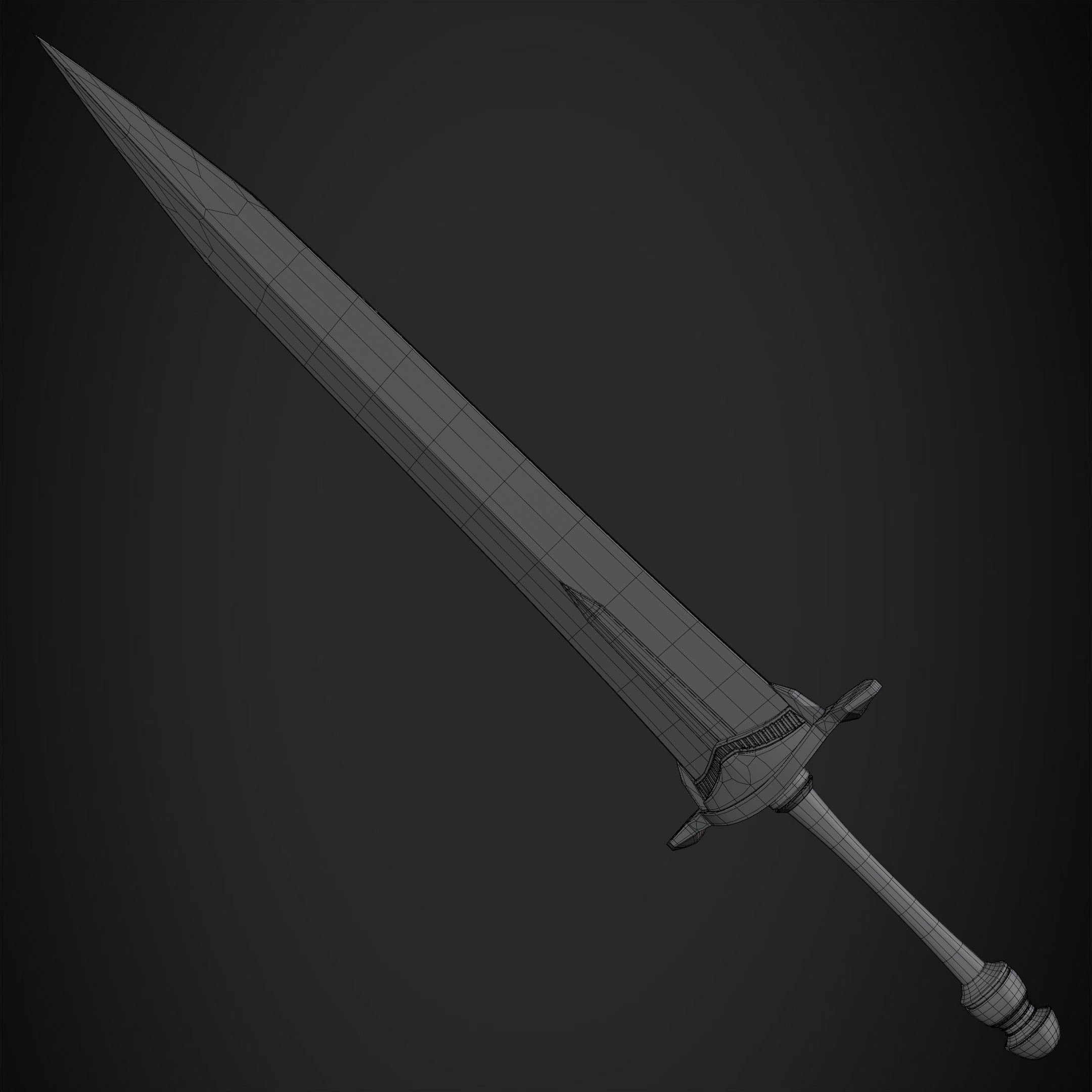 Dark Souls Moonlight GreatSword for Cosplay 3D print model_20