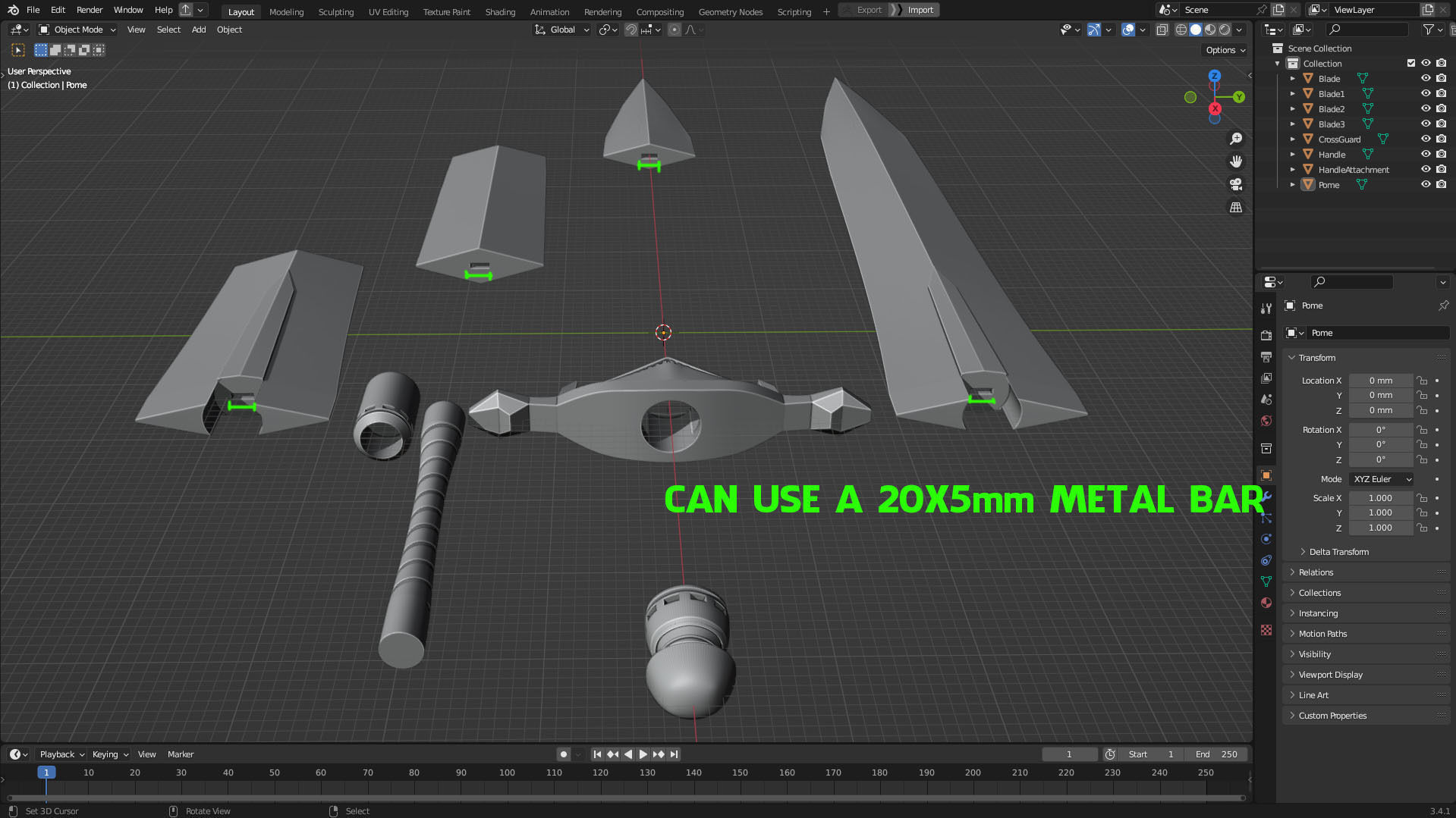 Dark Souls Moonlight GreatSword for Cosplay 3D print model_10