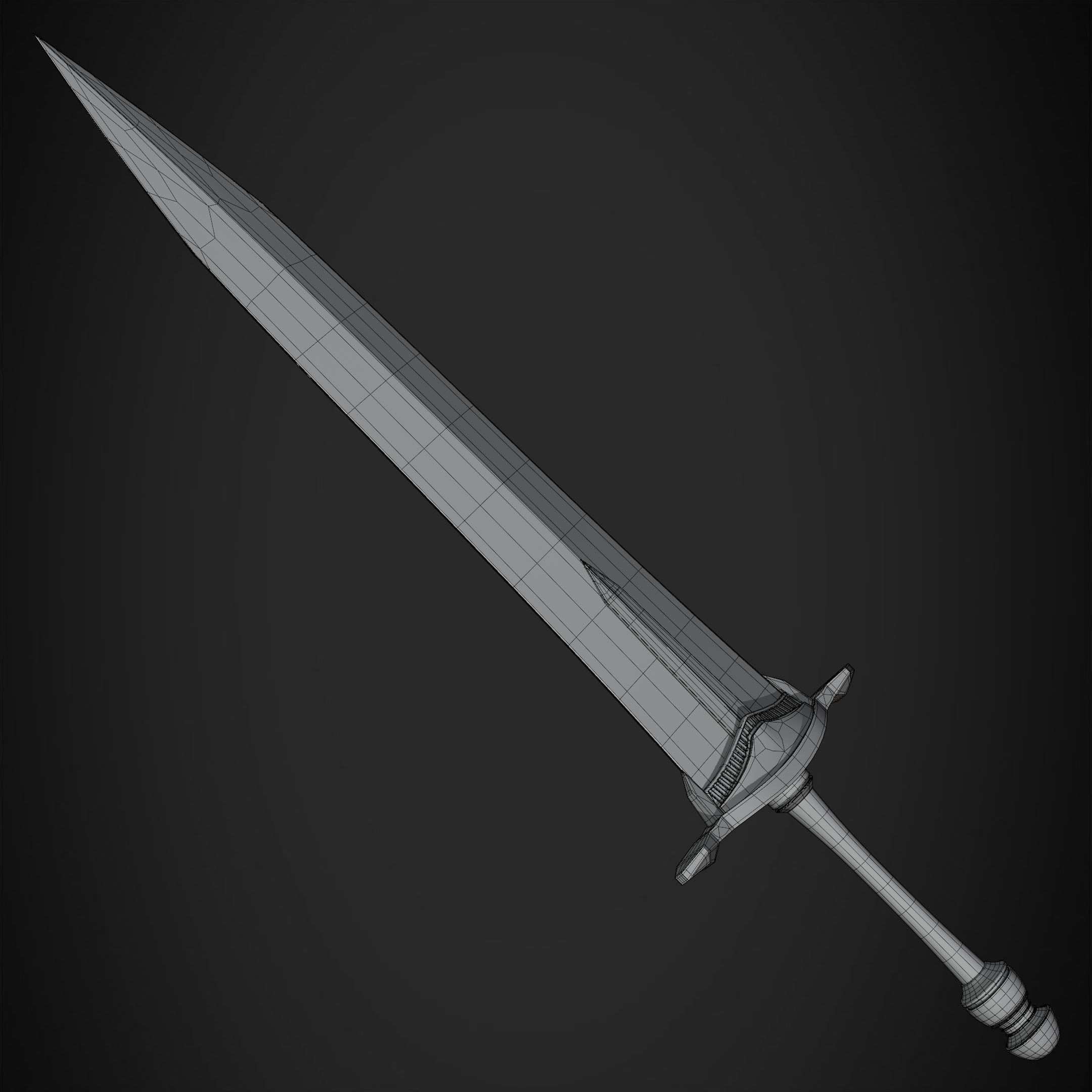 Dark Souls Moonlight GreatSword for Cosplay 3D print model_16