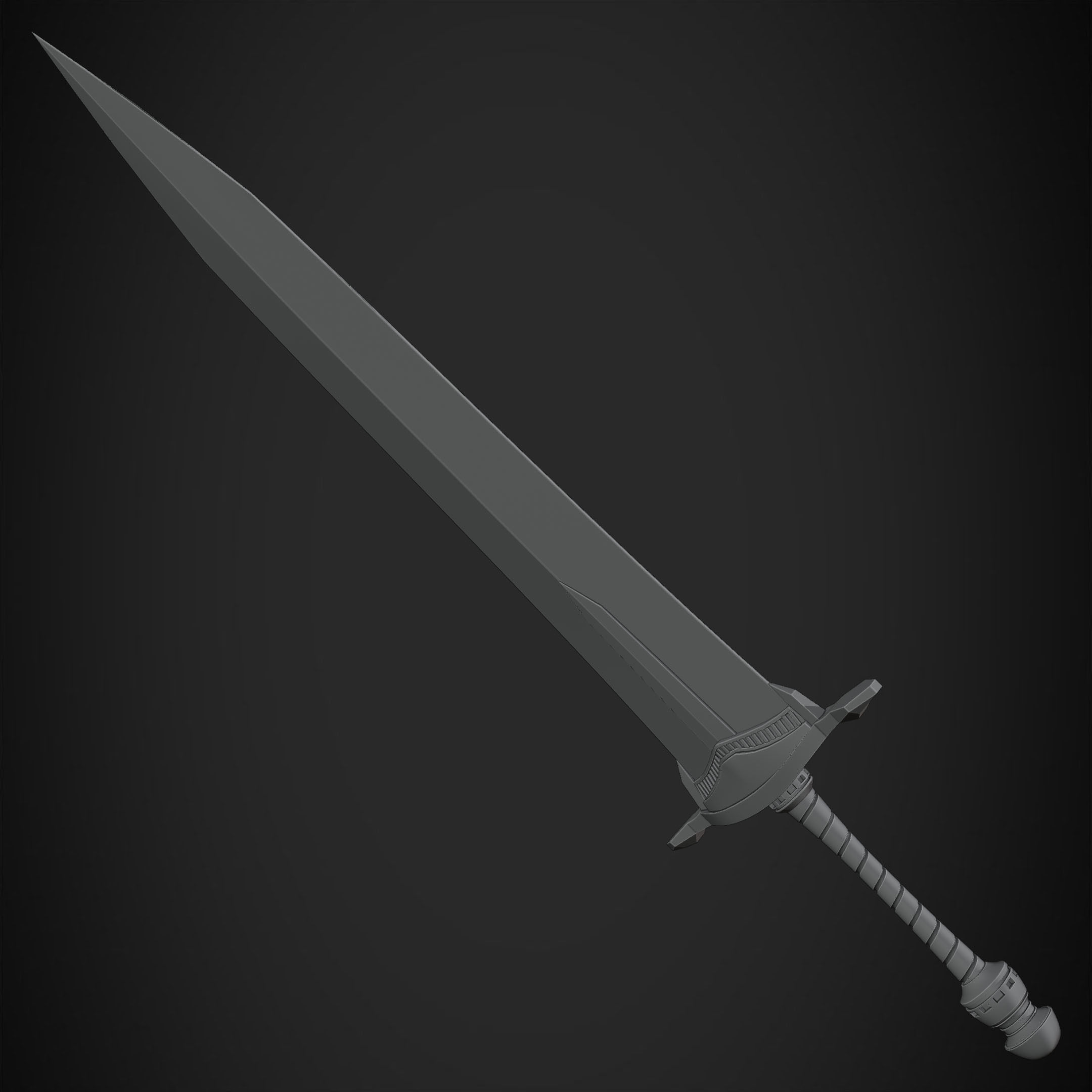 Dark Souls Moonlight GreatSword for Cosplay 3D print model_19