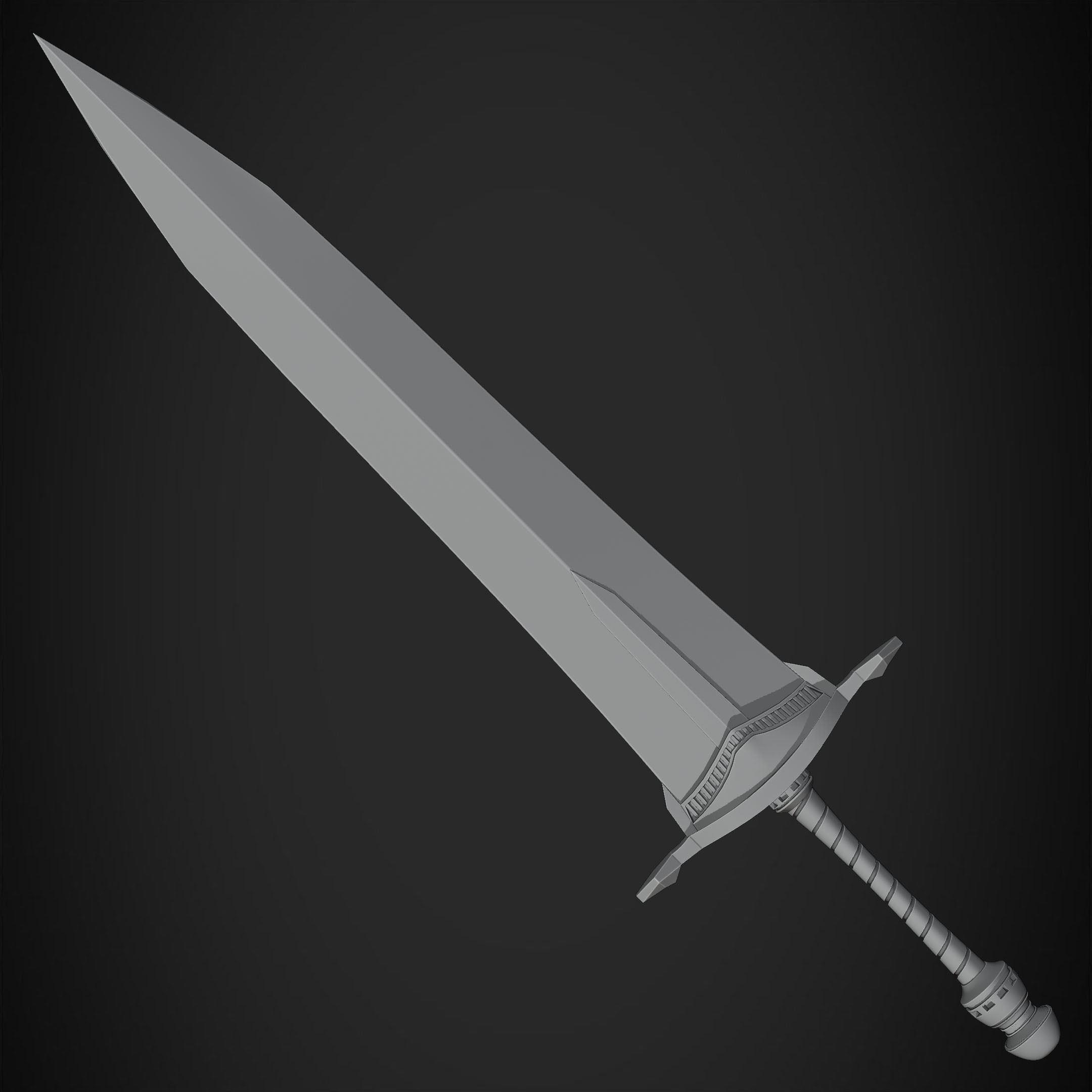 Dark Souls Moonlight GreatSword for Cosplay 3D print model_13