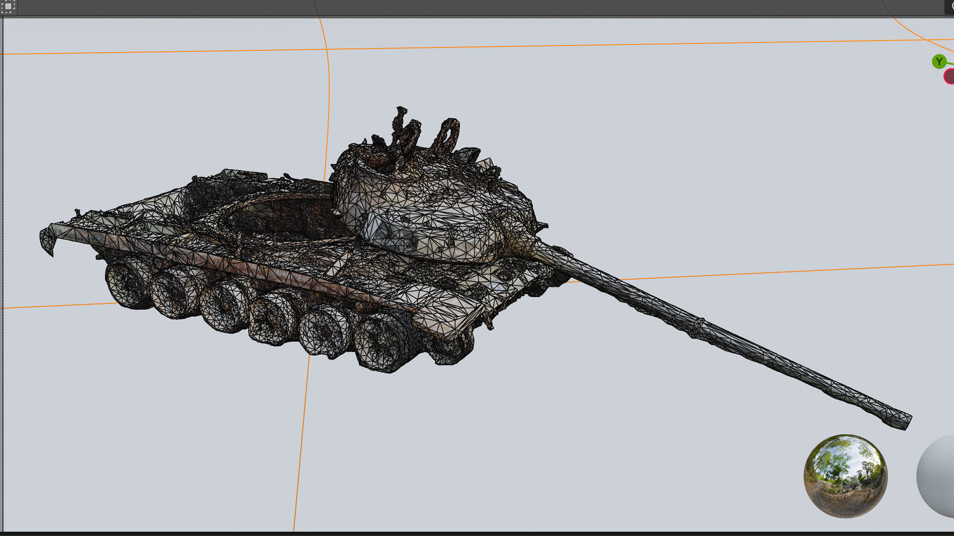 Russian T-72 tank destroyed by Ukrainian army 3D model_6
