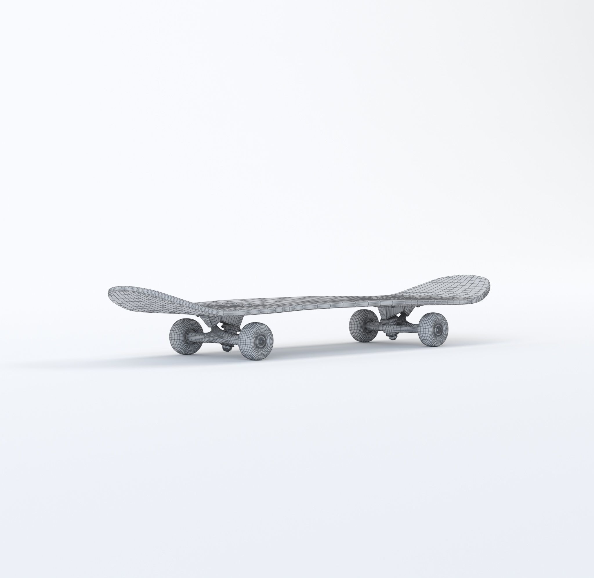 Skateboard Yellow Model 3D model Low-poly 3D model_24
