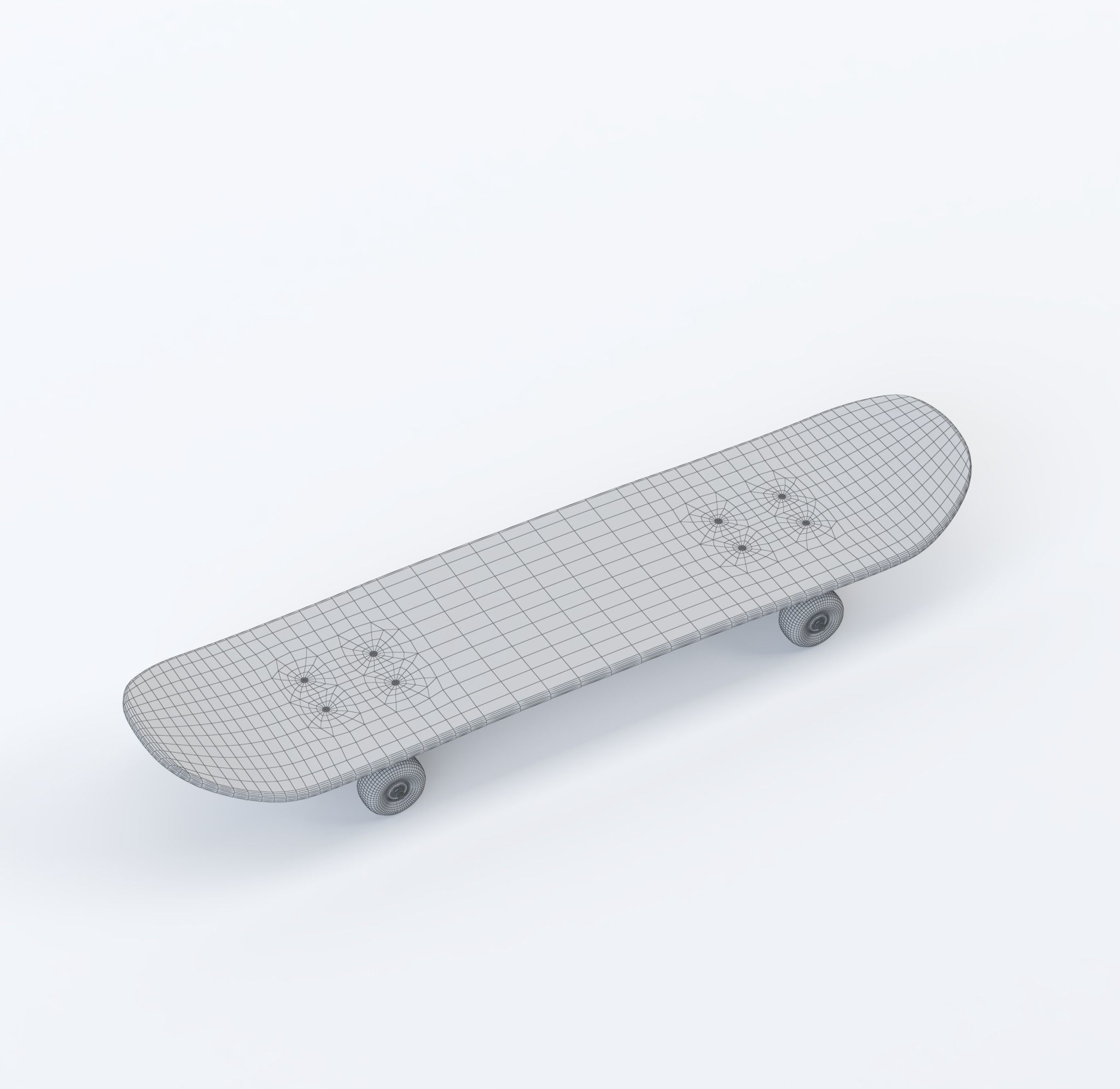 Skateboard Yellow Model 3D model Low-poly 3D model_22