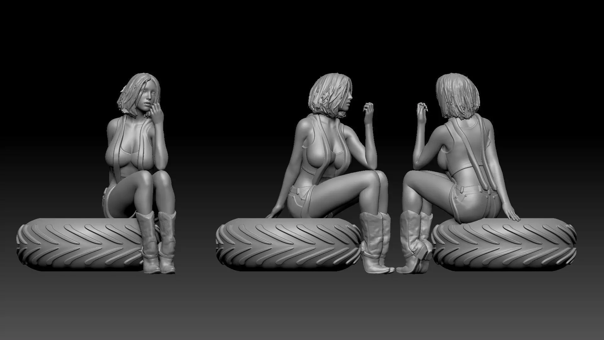 girl tires 4 3D print model_0