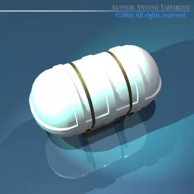 Life raft container 3D model