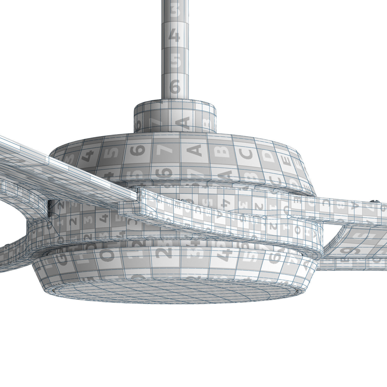 Rejuvenation Condor Modern LED Ceiling Fan Low-poly 3D model_27