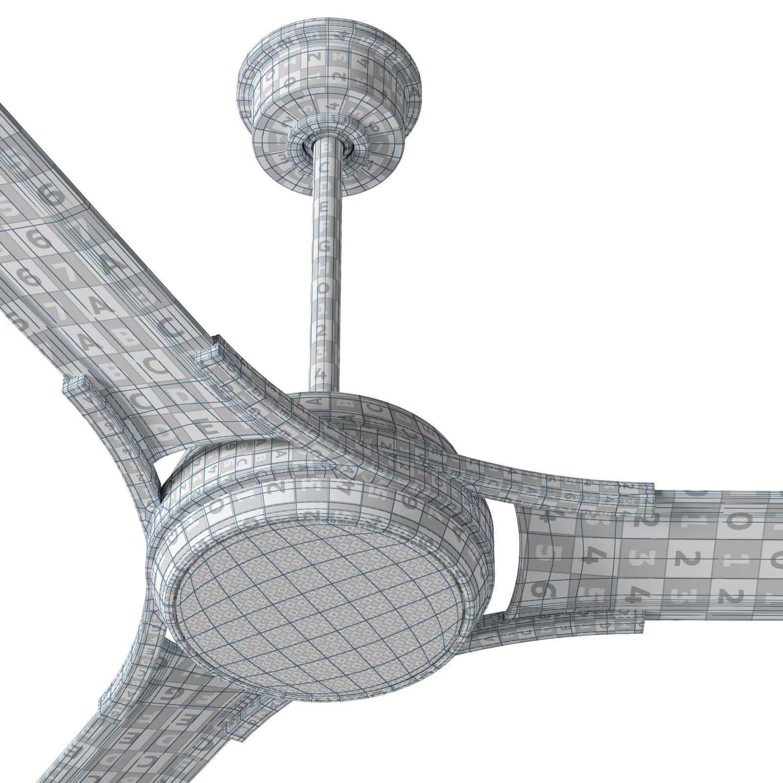 Rejuvenation Condor Modern LED Ceiling Fan Low-poly 3D model_25