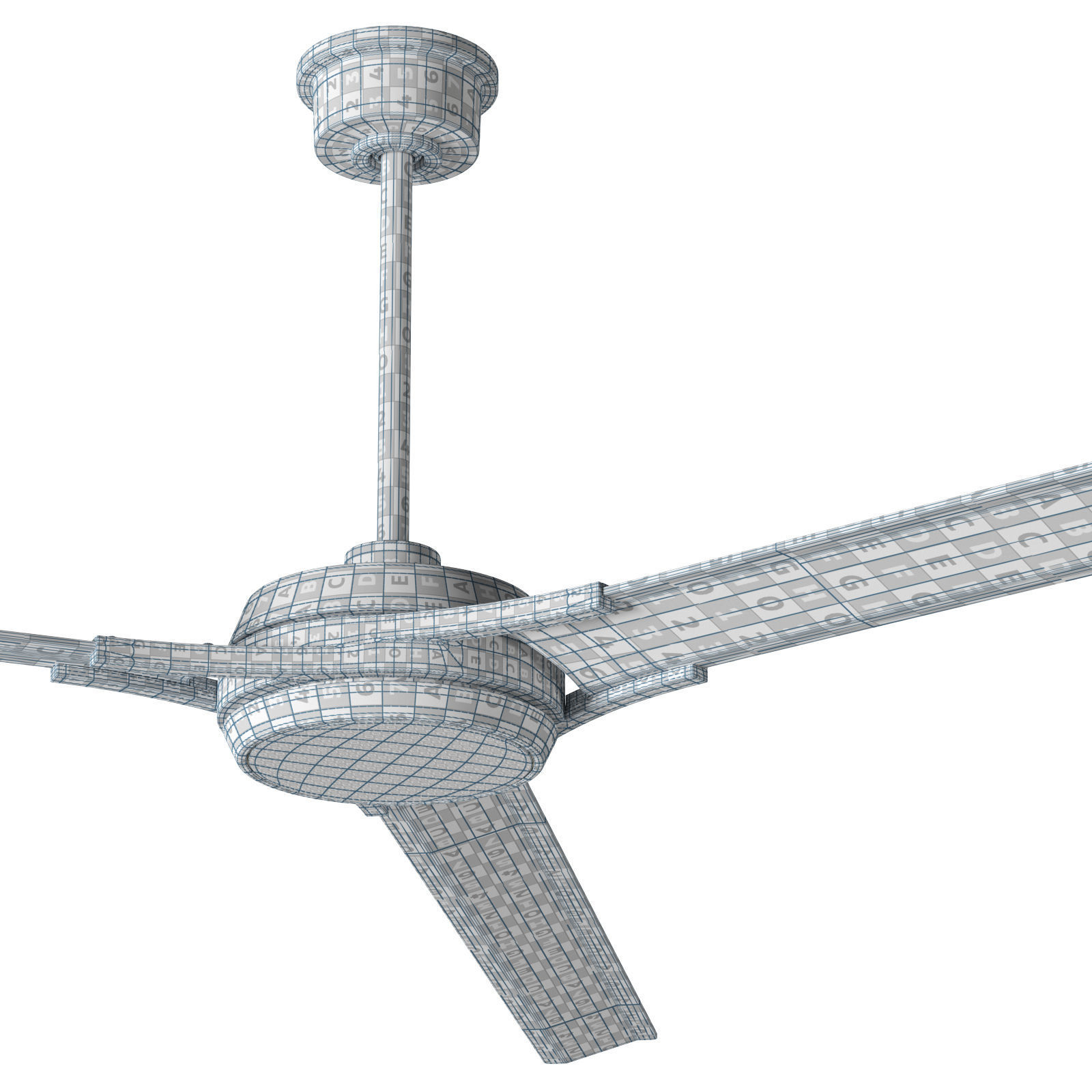 Rejuvenation Condor Modern LED Ceiling Fan Low-poly 3D model_24
