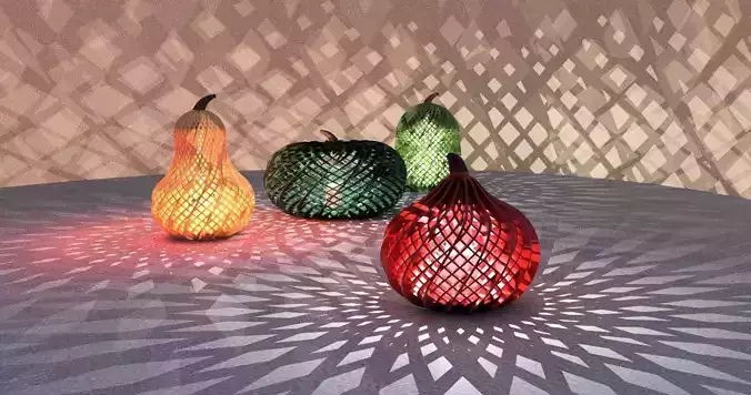Pumpkin light Swirly Basket