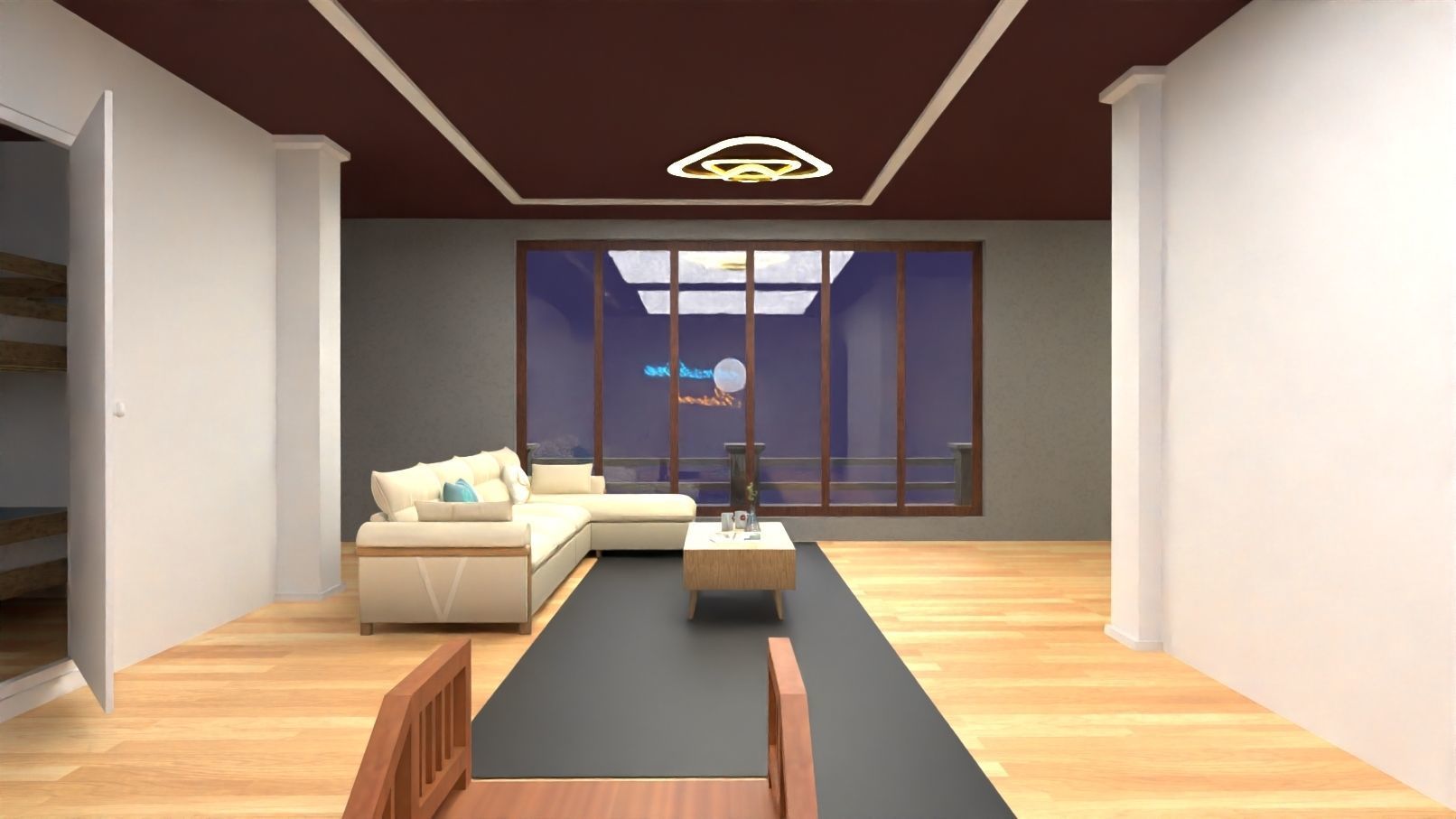 3D Model house or Villa with interior - VR game asset Low-poly 3D model_5