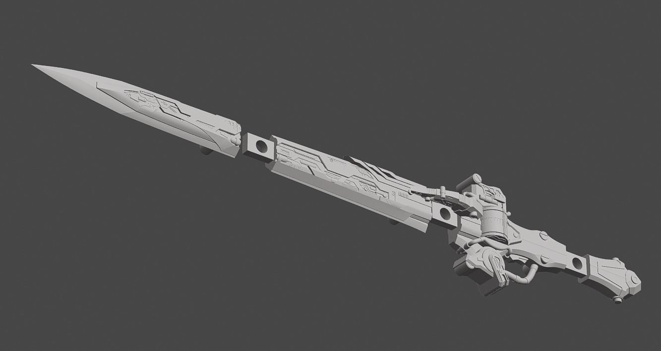 Ohger Calibur Zero  3D print model_1