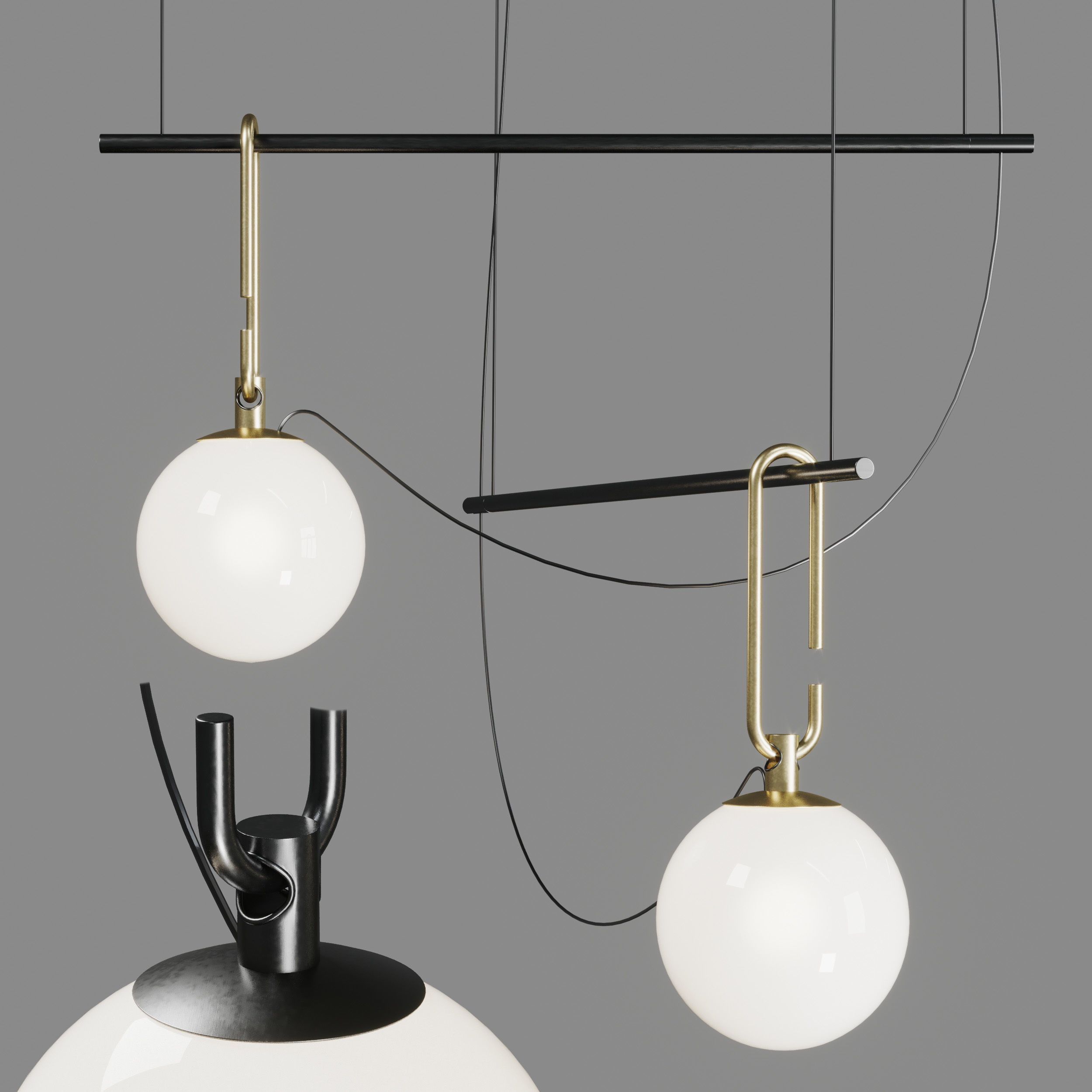 NH S1 22 SUSPENSION pendant light Low-poly 3D model_1