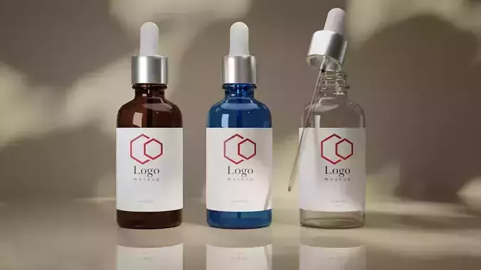 Beauty Serum Dropper Bottle 3D model