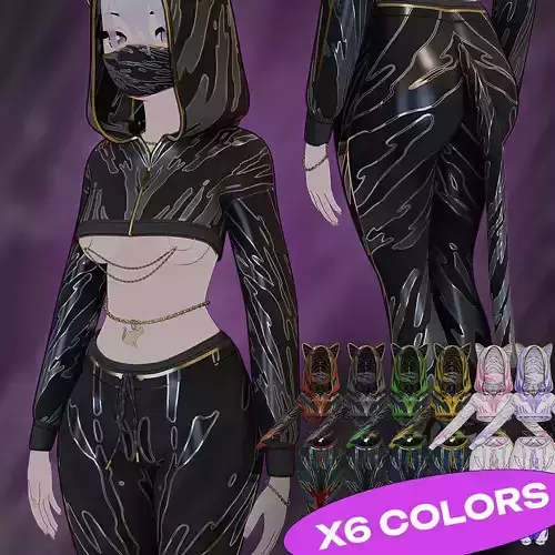 Midnight Tigers Clothes Set - x6 color skins