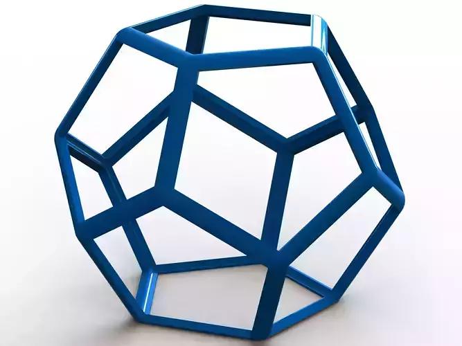 Wireframe Thick Dodecahedron 3D print model