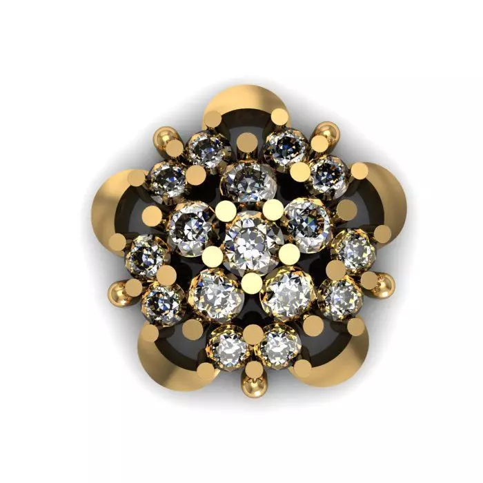 daimond nose pin 3D print model_0