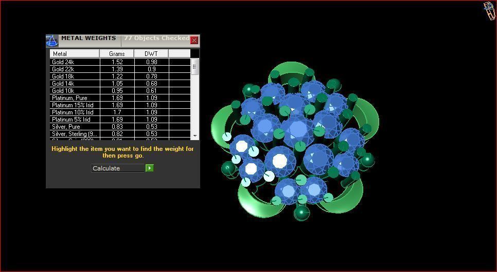 daimond nose pin 3D print model_14